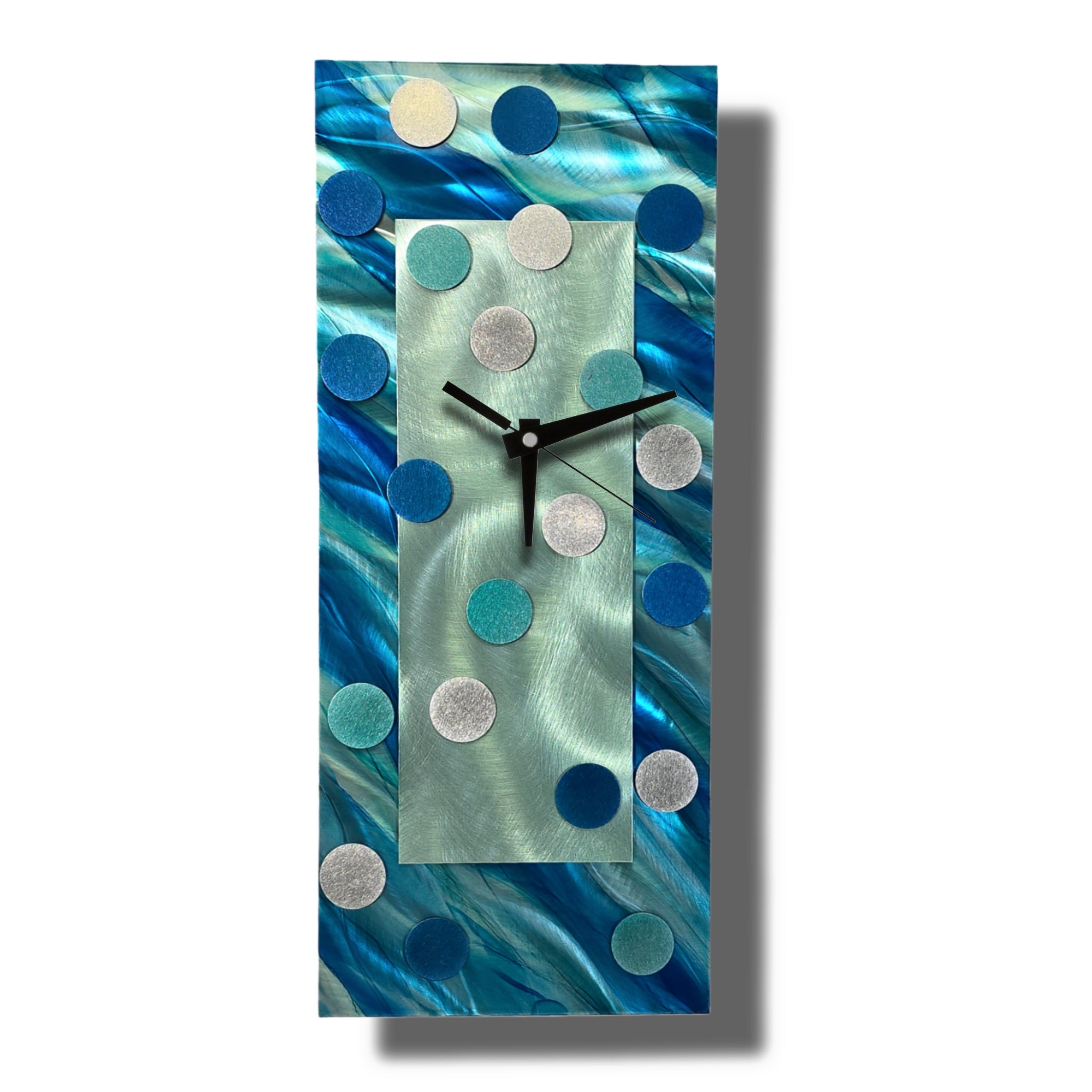 Original 10" x 24" Abstract Metal Wall Clock - PL1063 *32% OFF!*