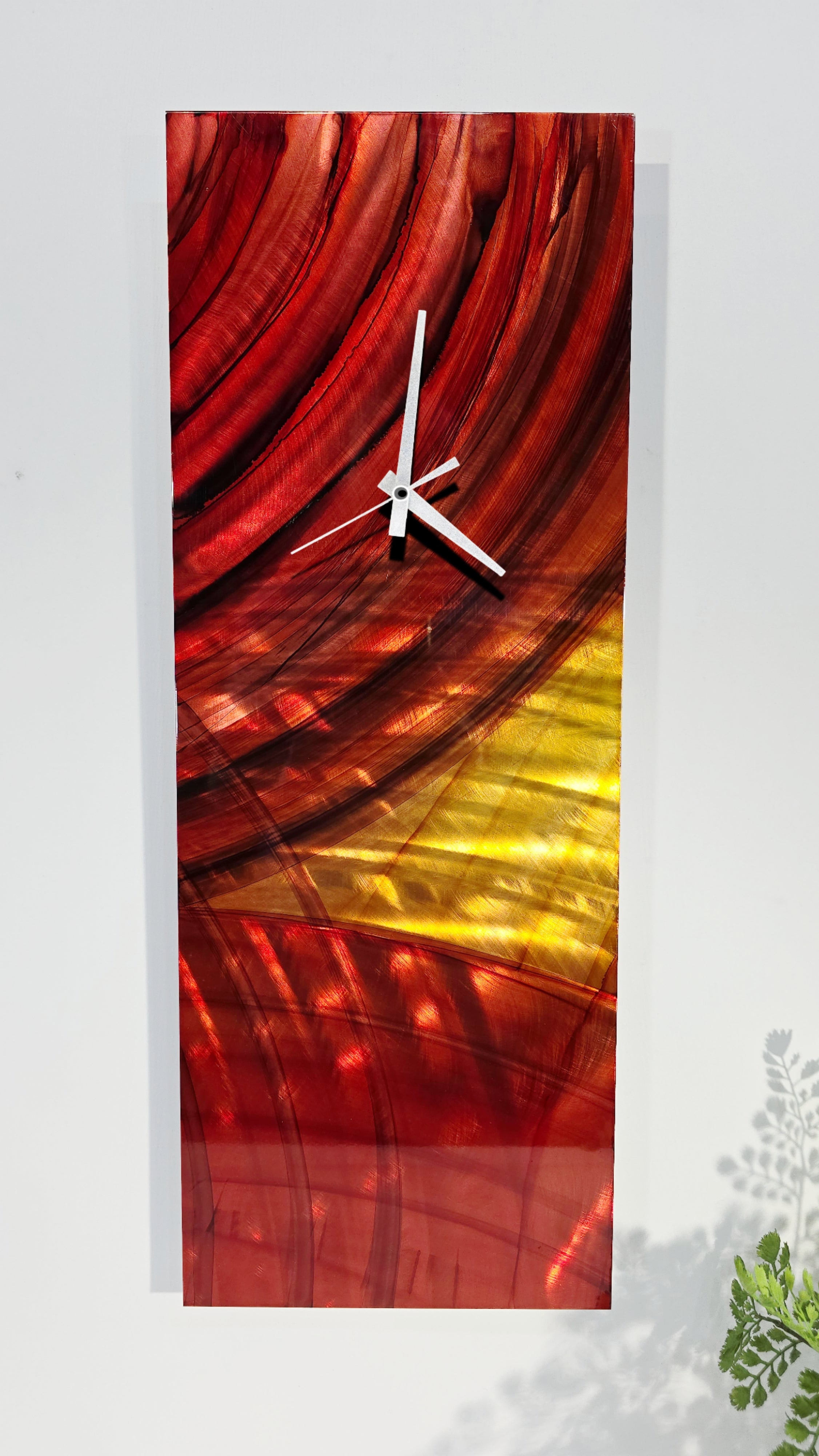 Original 9" x 24" Abstract Metal Wall Clock - PL1039 *32% OFF!*