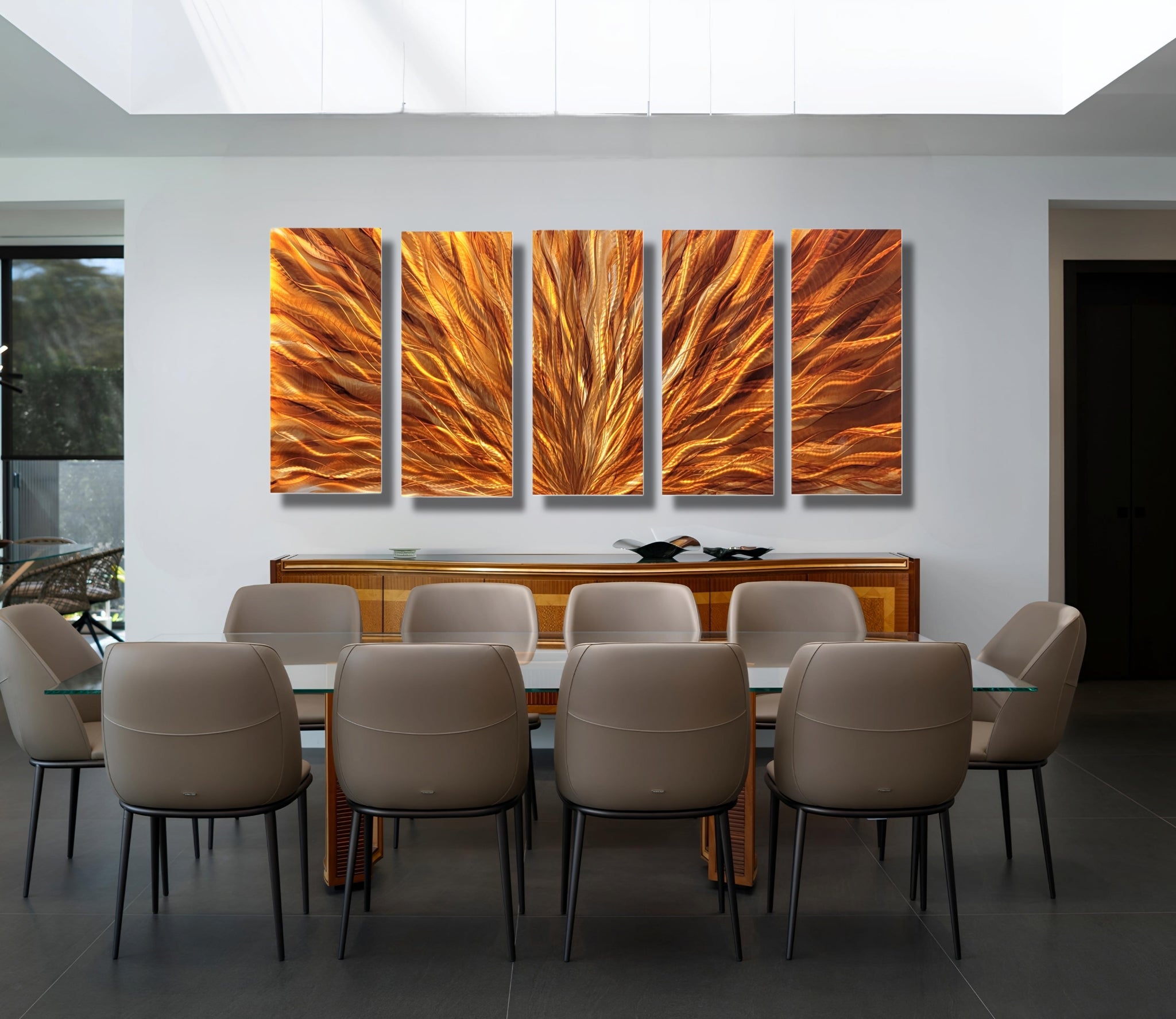 "Amber Plumage" Wall Panels