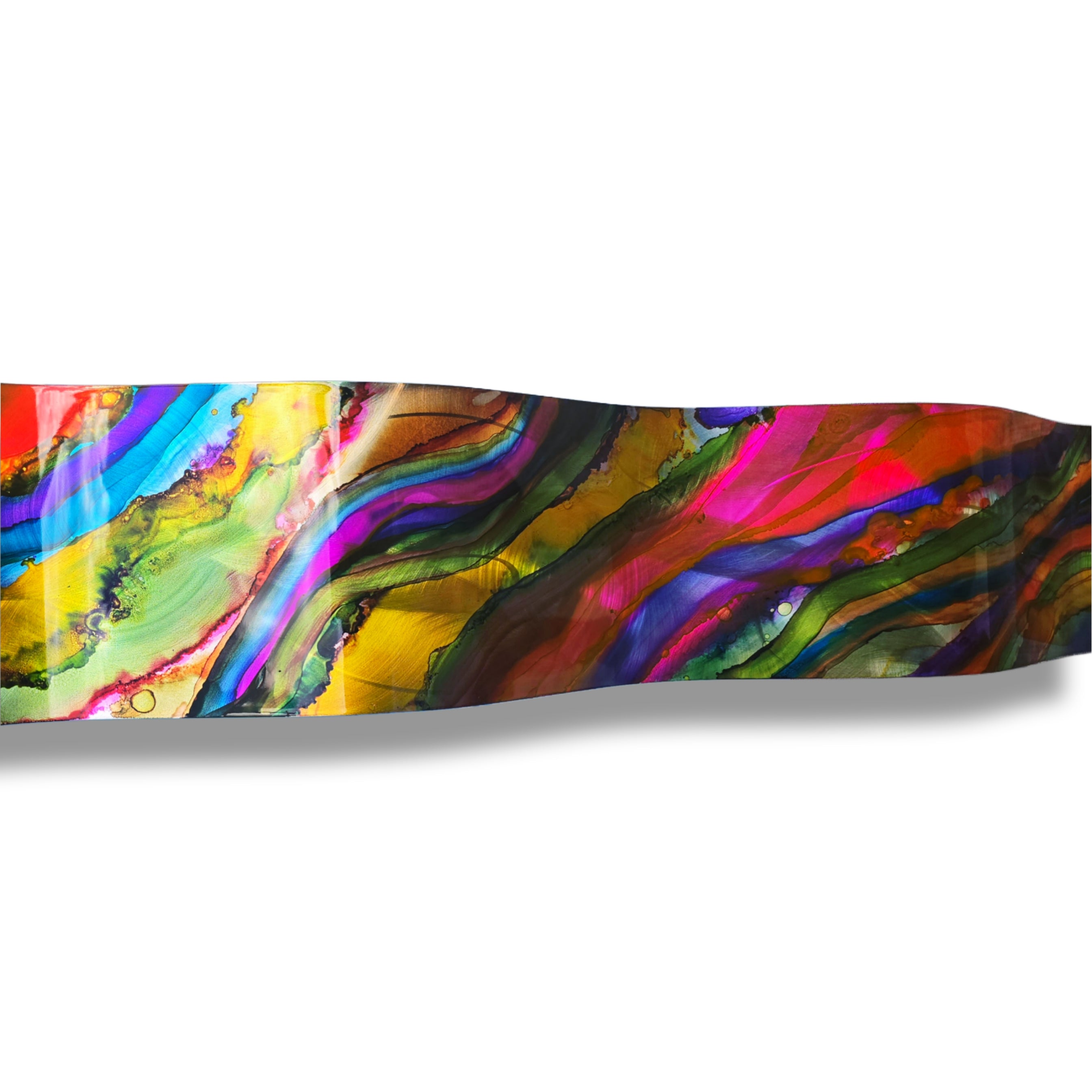 Chromatic Flow - Vertical Abstract Metal Art