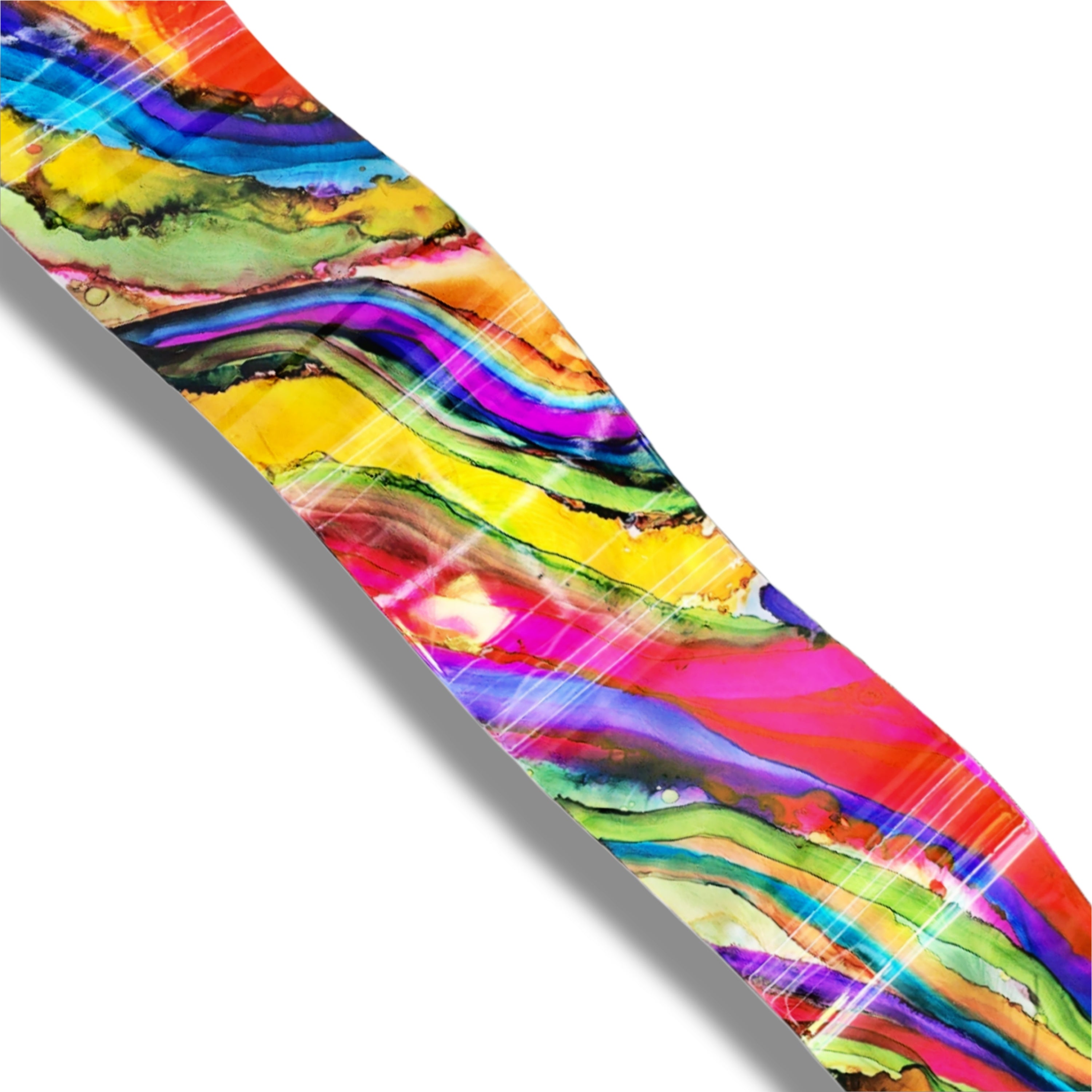 Chromatic Flow - Vertical Abstract Metal Art