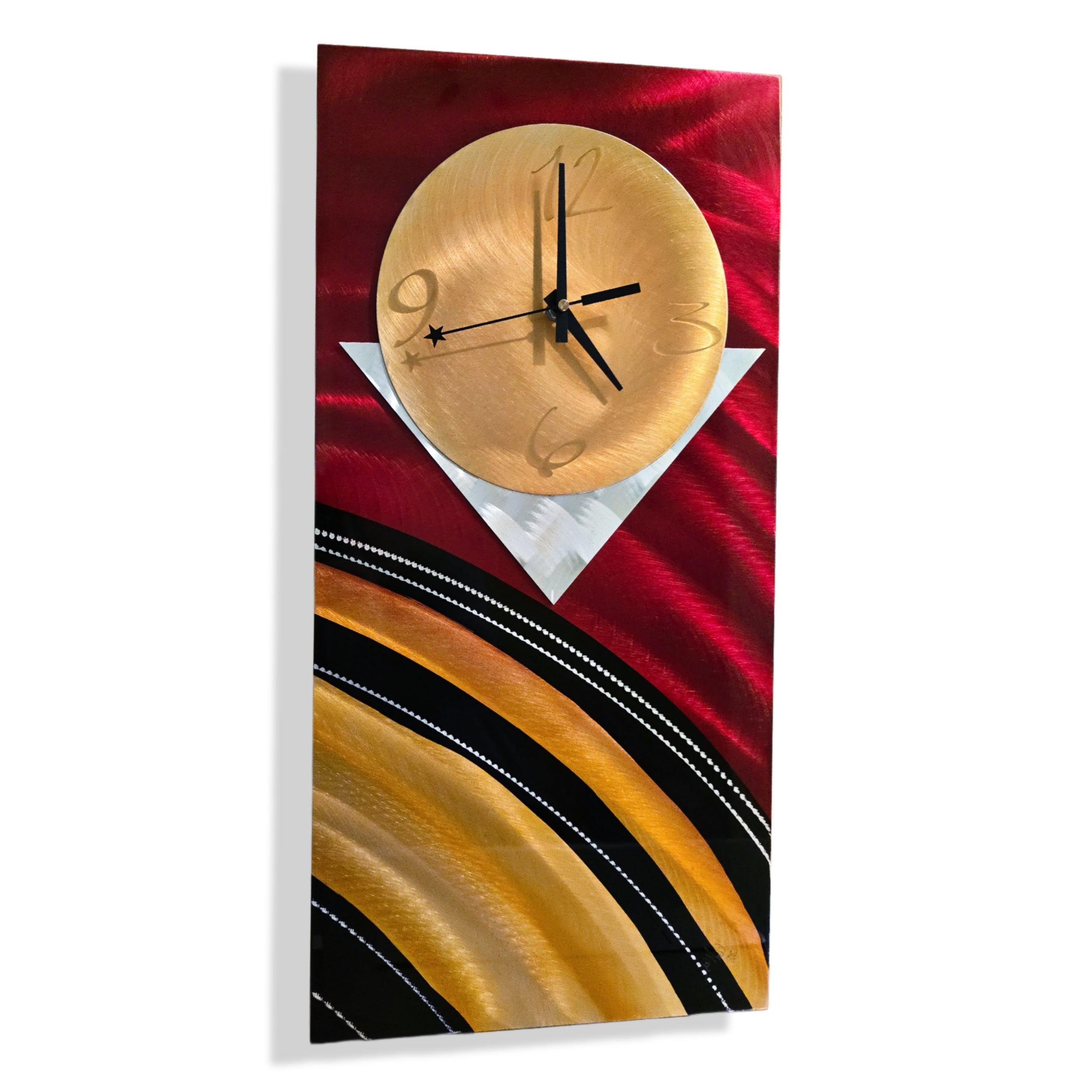 Radiant Geometry - Contemporary Metal Wall Clock