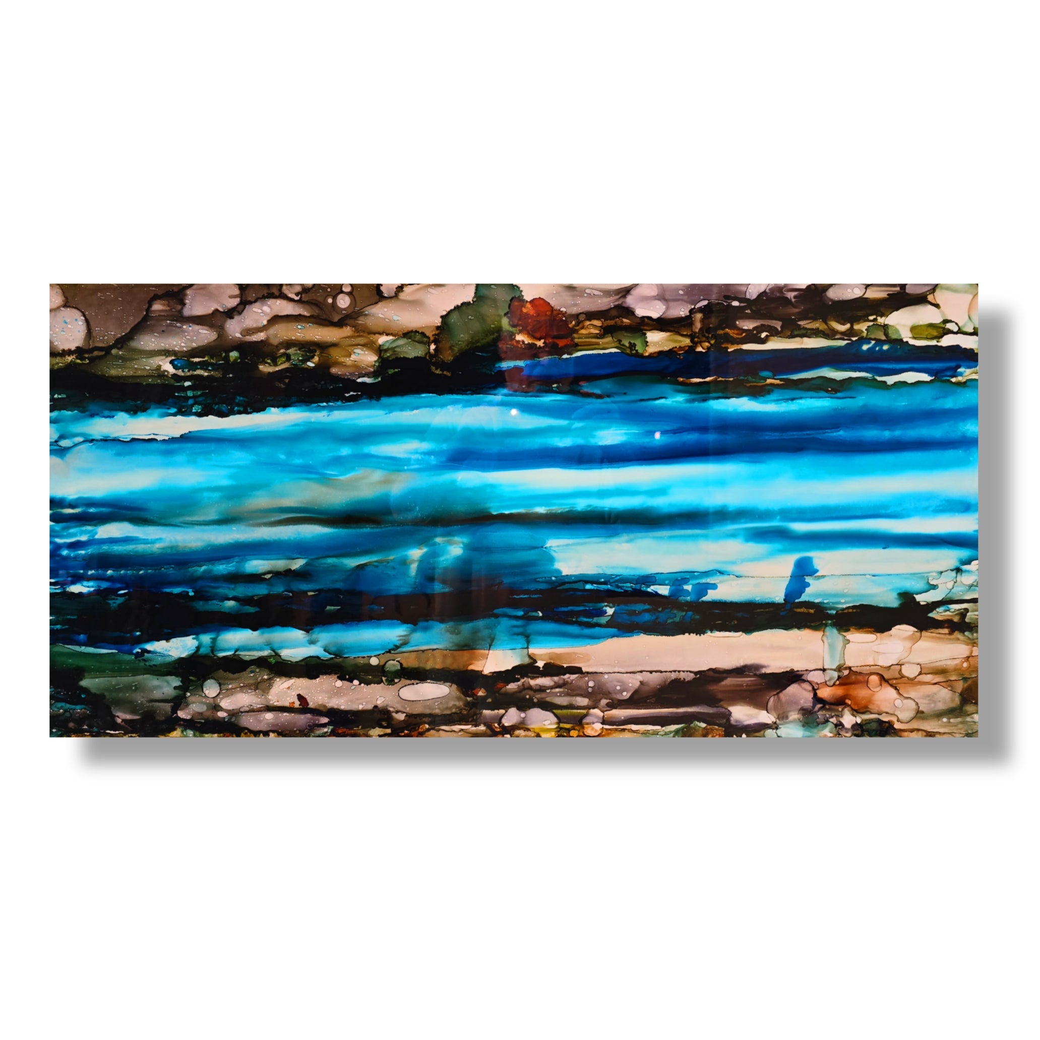 Coastal Serenity - Abstract Metal Wall Art