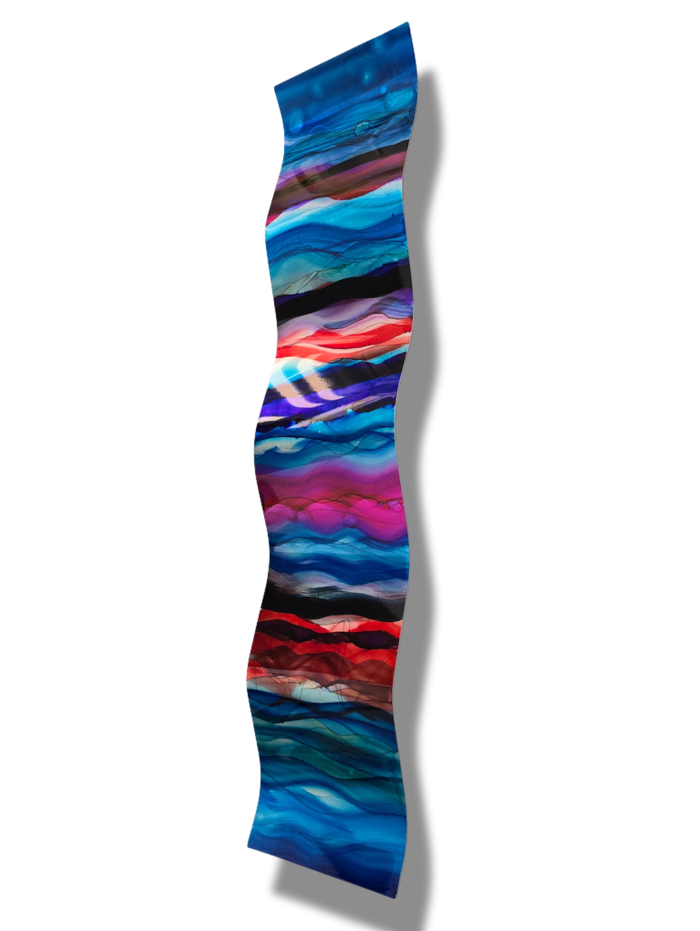 Neon Horizons - Metal Wave Art 10"x46"