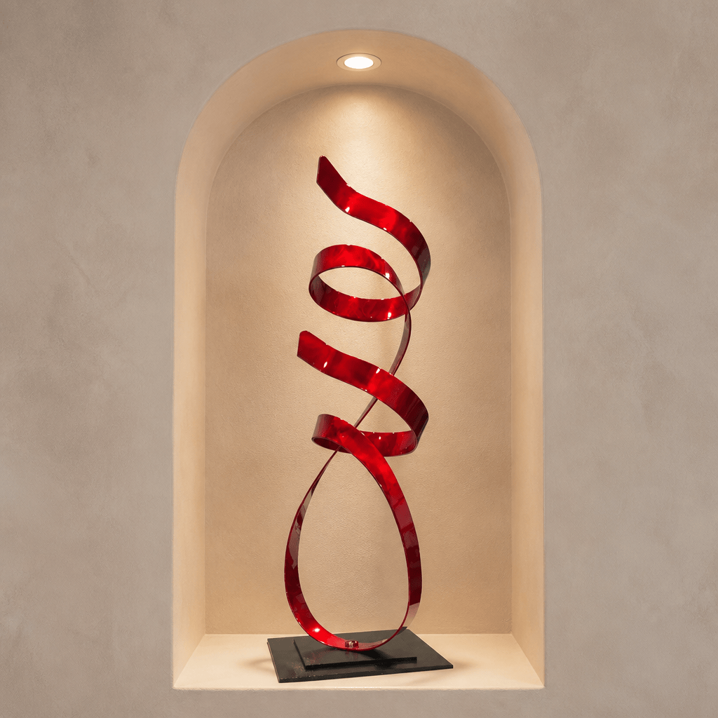 (Scarlet Ascent) - Metal Sculpture 18"x7"