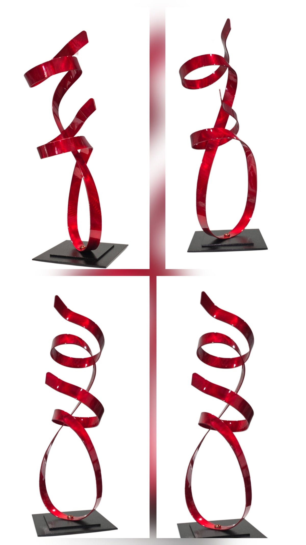 (Scarlet Ascent) - Metal Sculpture 18"x7"