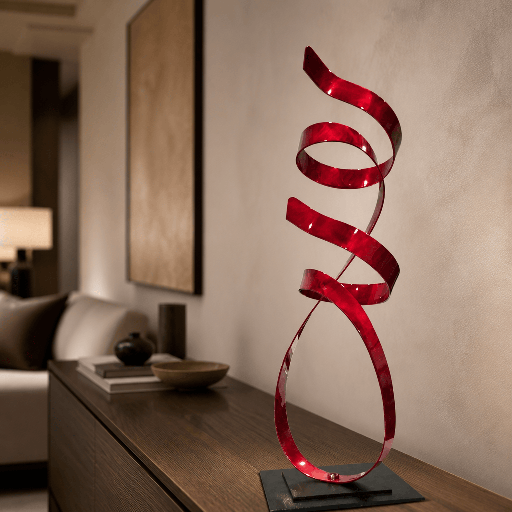 (Scarlet Ascent) - Metal Sculpture 18"x7"