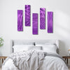 Statements2000 Purple Metal Wall Sculptures Home Decor - Modern Metal Wall Art Accent Set of 5 - Abstract Panels by Jon Allen
