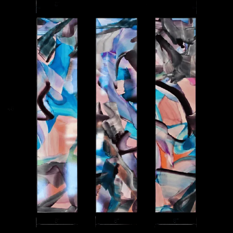 The Fracture - 3-Panel Metal Wall Art 8"x48" (each)