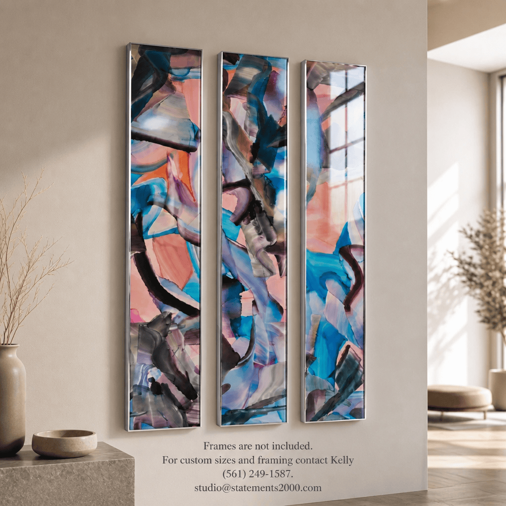 The Fracture - 3-Panel Metal Wall Art 8"x48" (each)