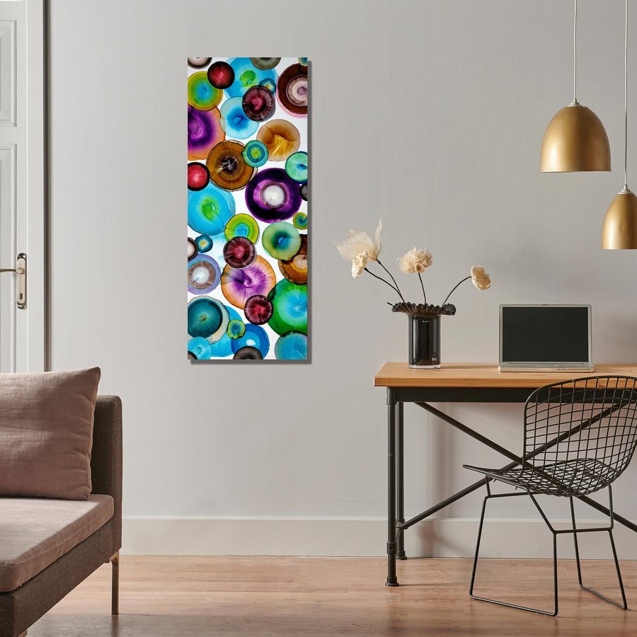 Only One! Multicolor Abstract Metal Wall Art by Jon Allen 40" x 16" x 2"   - Harmonious Balance