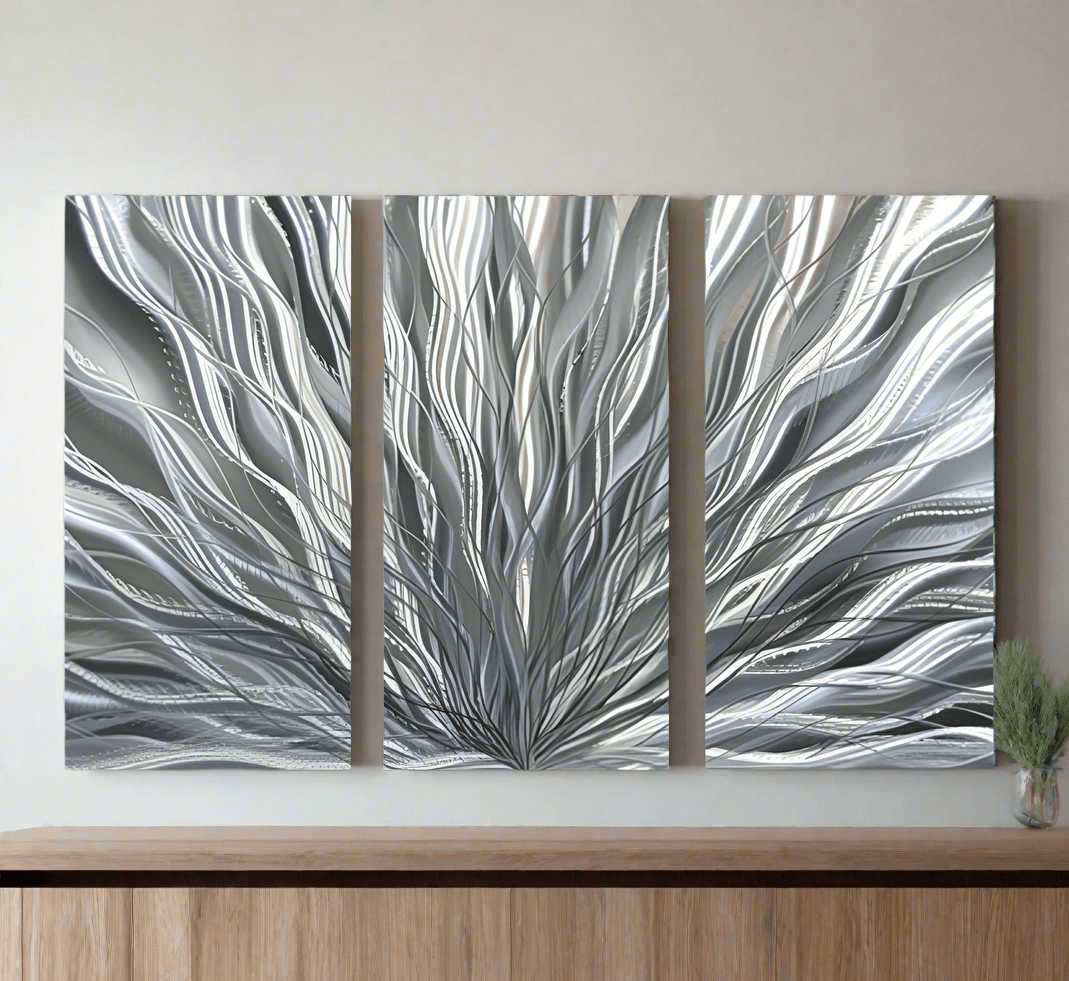 Silver Plumage Triptych