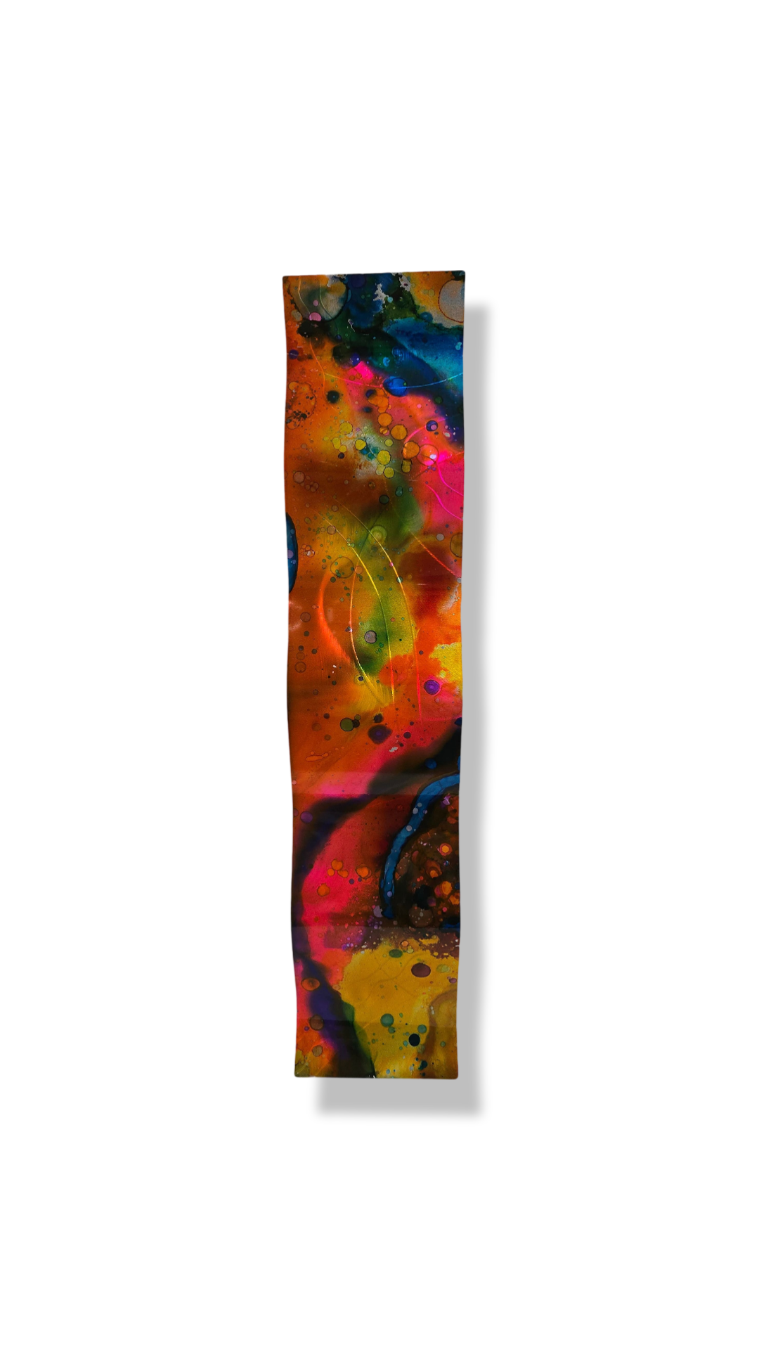 Multicolor Abstract Painting 46" x 10" x 2" WAVE 455