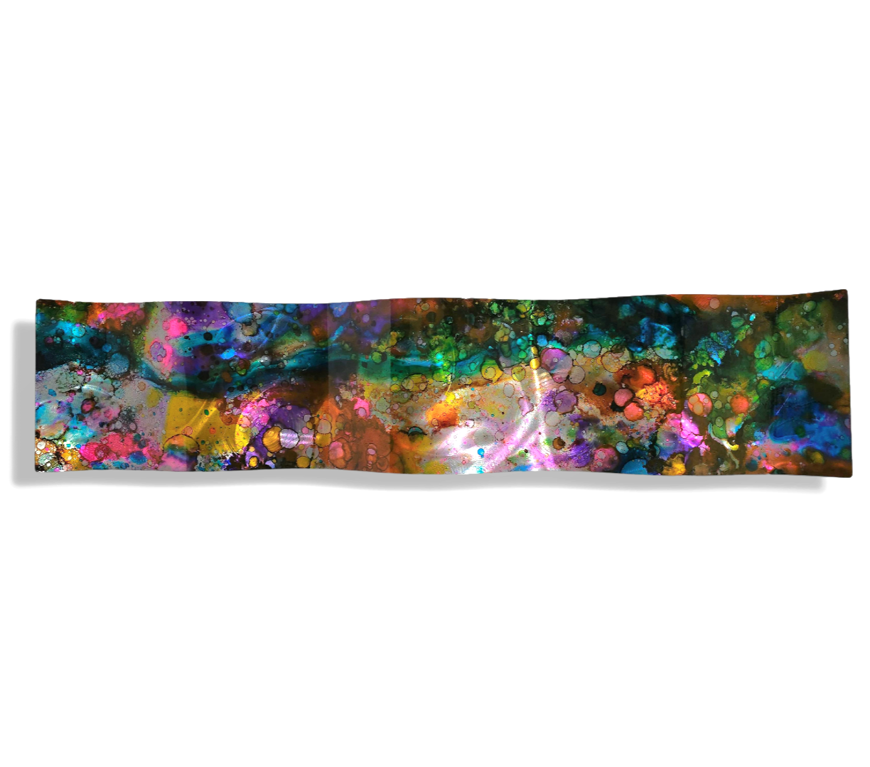 Multicolor Abstract Painting 46" x 10" x 2" WAV 465