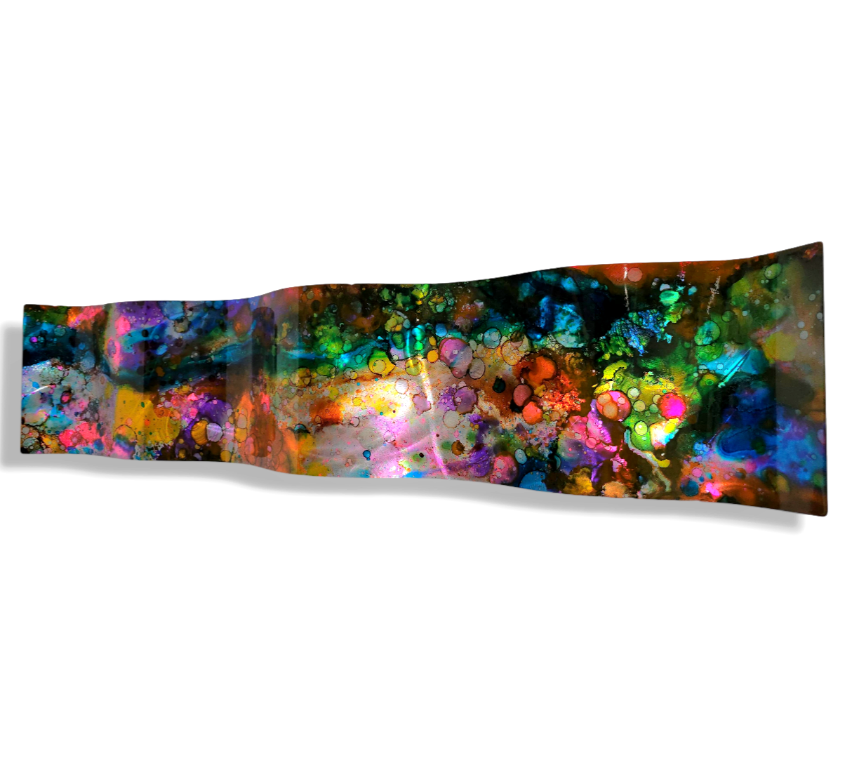 Multicolor Abstract Painting 46" x 10" x 2" WAV 465