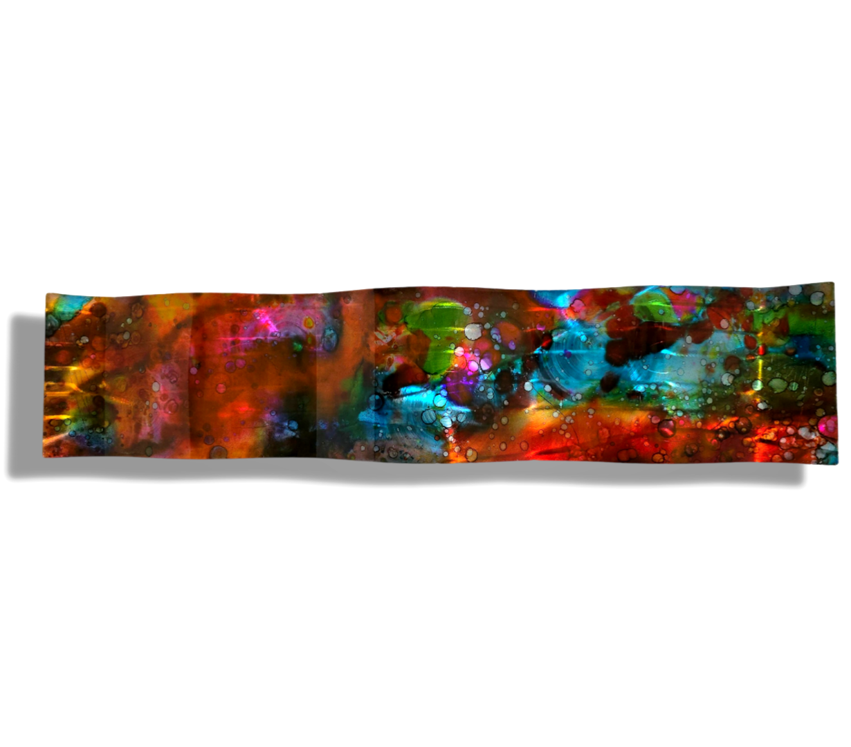 Multicolor Abstract Painting 46" x 10" x 2" WAV 467