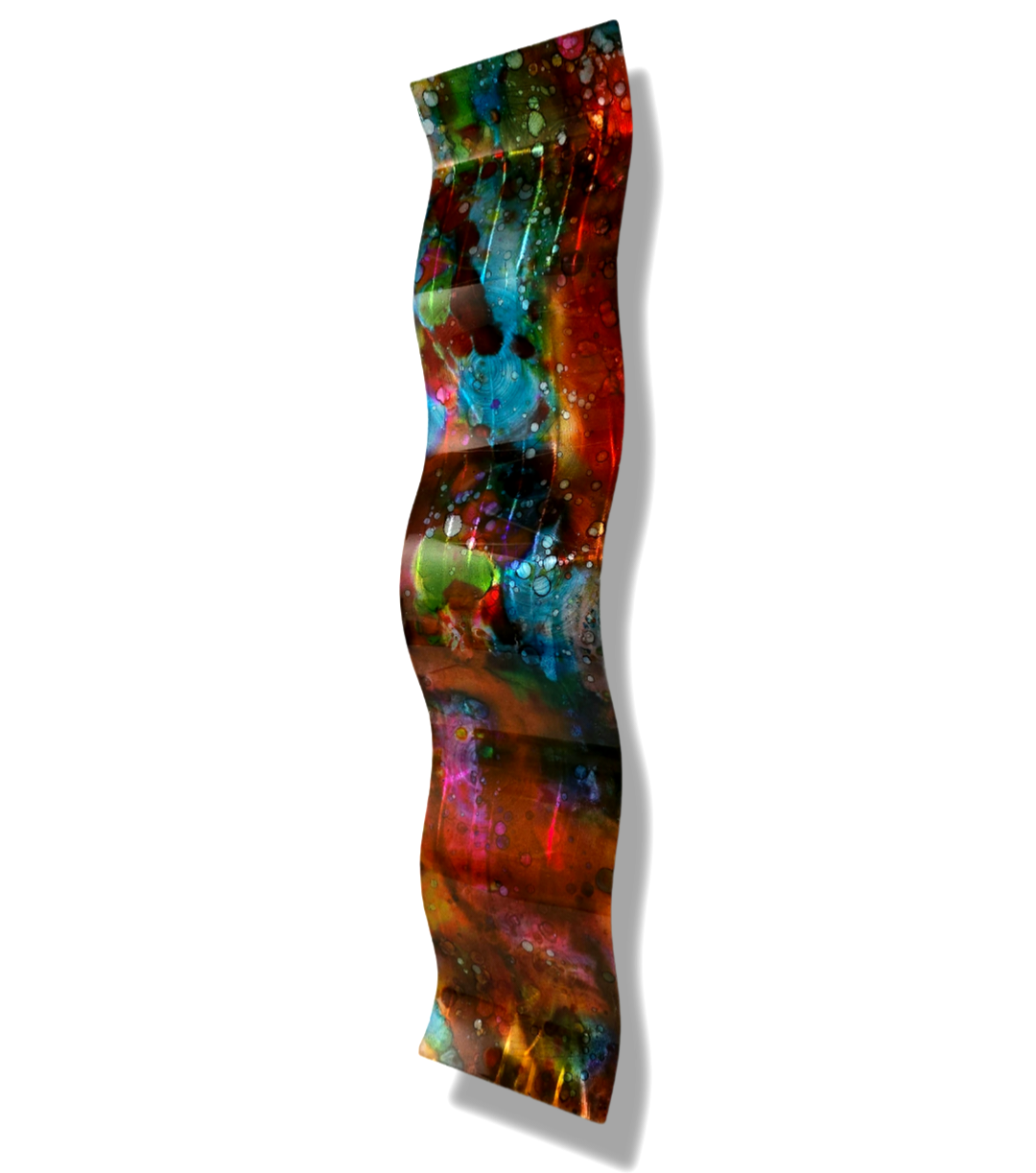 Multicolor Abstract Painting 46" x 10" x 2" WAV 467