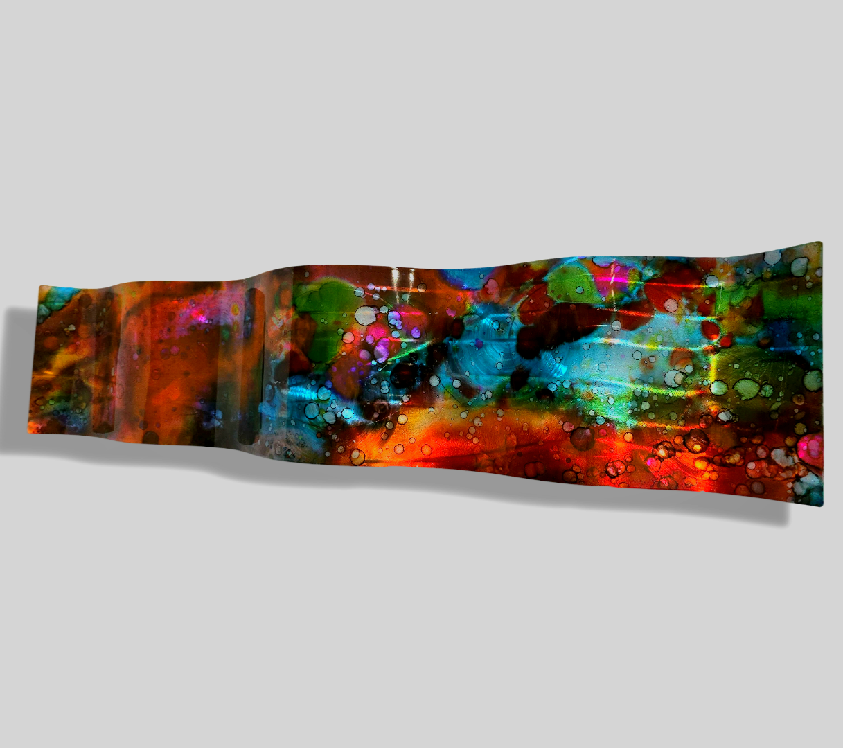 Multicolor Abstract Painting 46" x 10" x 2" WAV 467