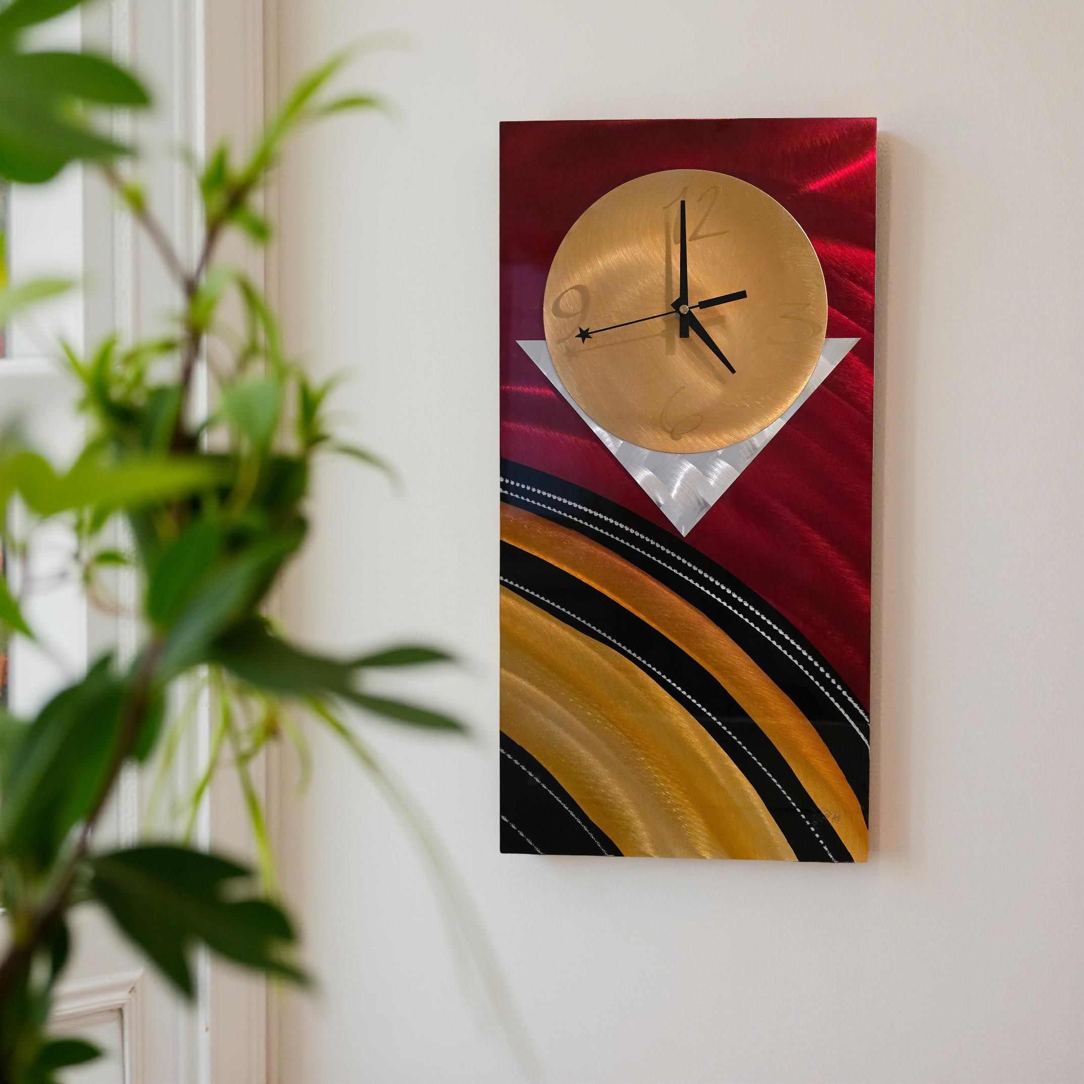 Radiant Geometry - Contemporary Metal Wall Clock