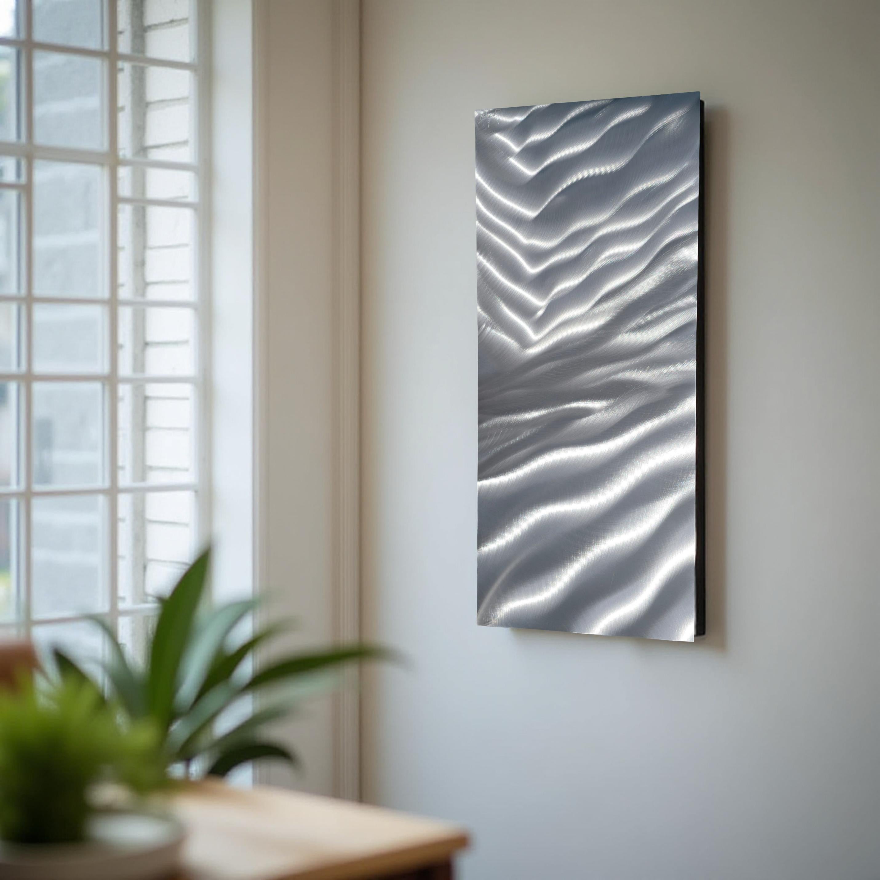 Luminous Waves - Contemporary Metal Wall Art