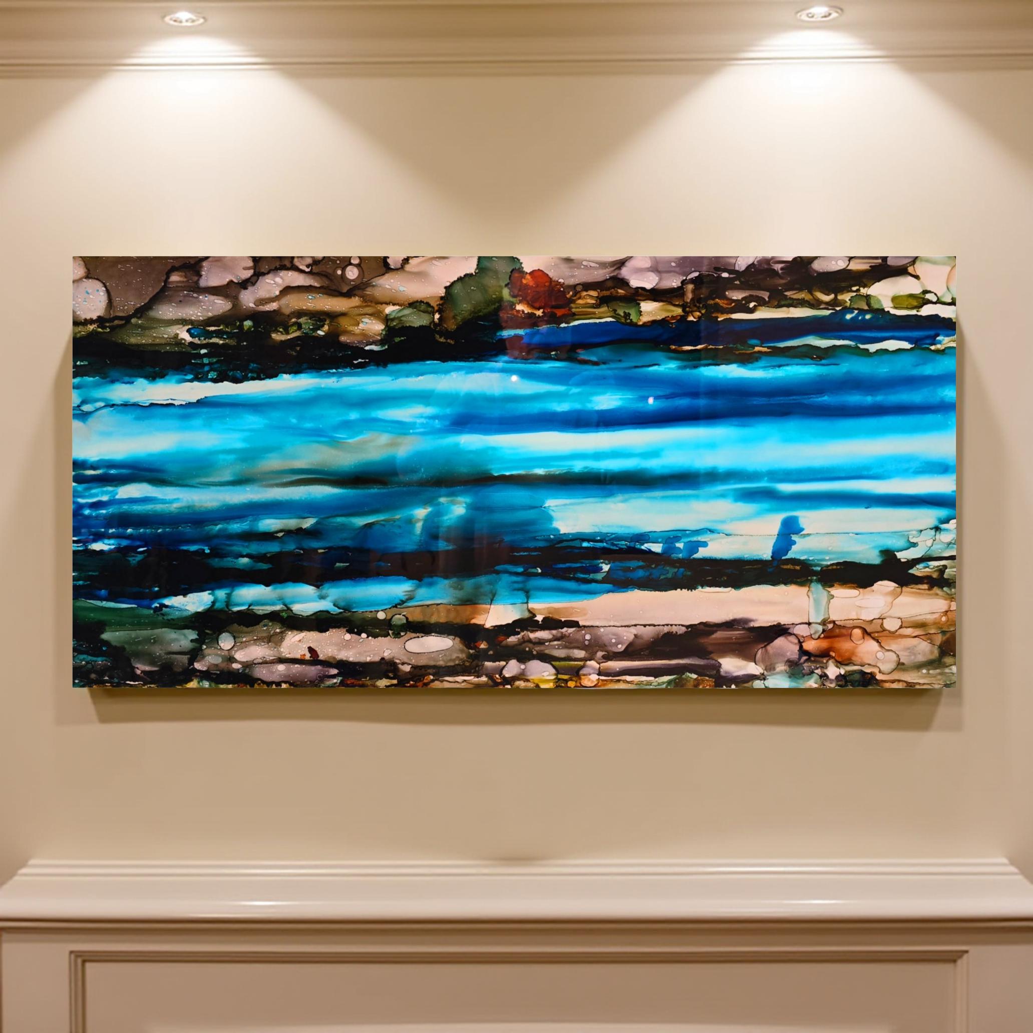 Coastal Serenity - Abstract Metal Wall Art