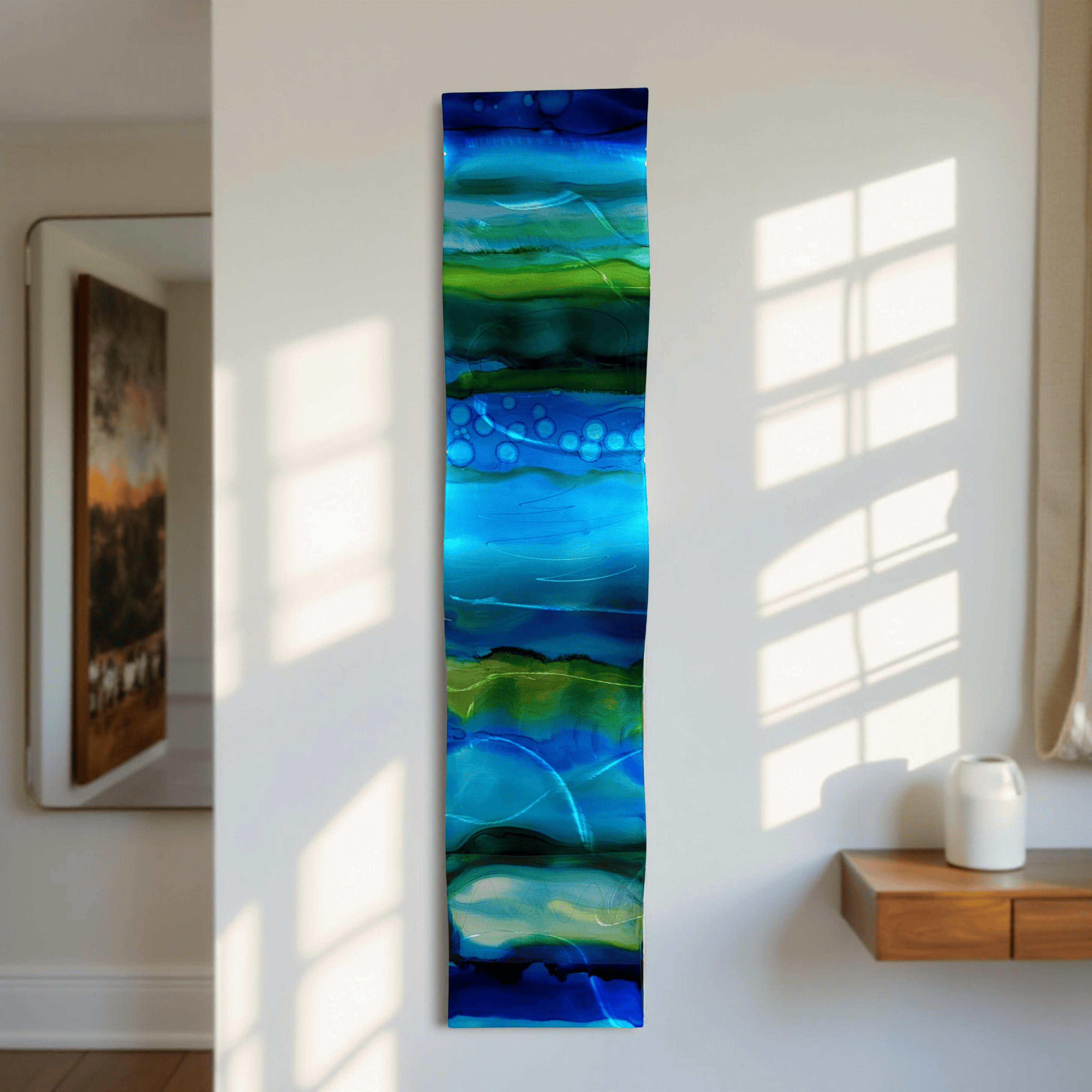 Multicolor Abstract Wave - Contemporary Metal Wall Art