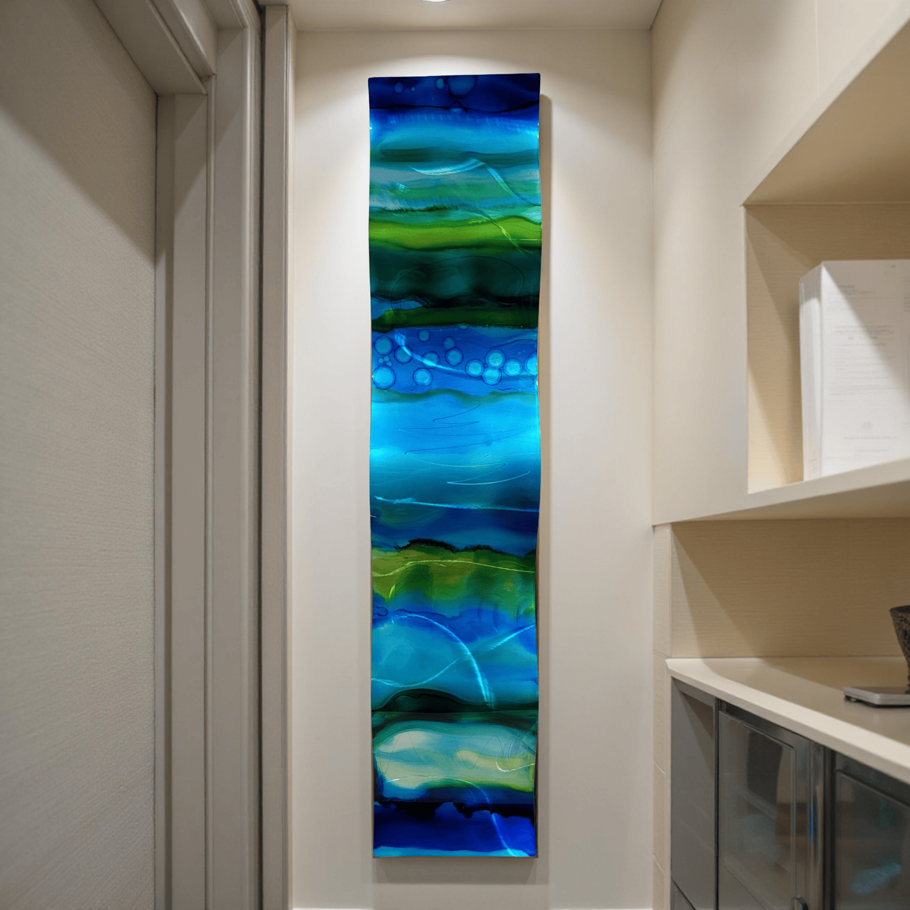 Multicolor Abstract Wave - Contemporary Metal Wall Art