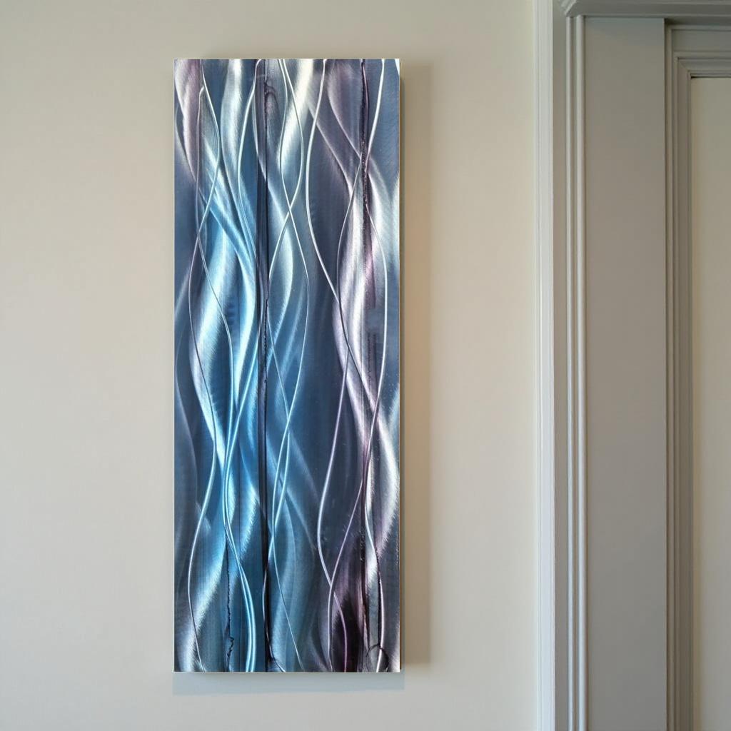 Frosted Elegance - Metal Wall Art 9"x24"