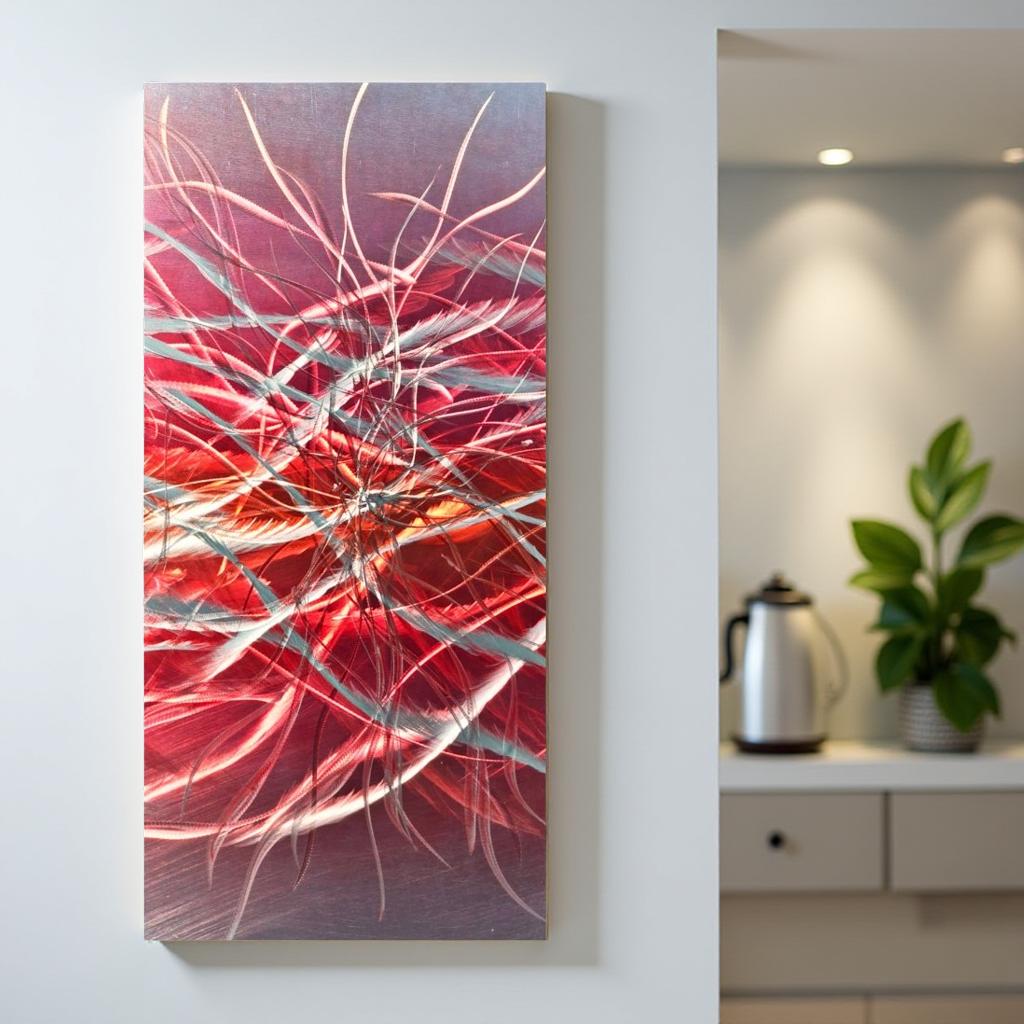 Scarlet Awakening - Metal Wall Art 12"x12"