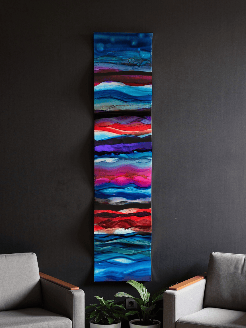 Neon Horizons - Metal Wave Art 10"x46"