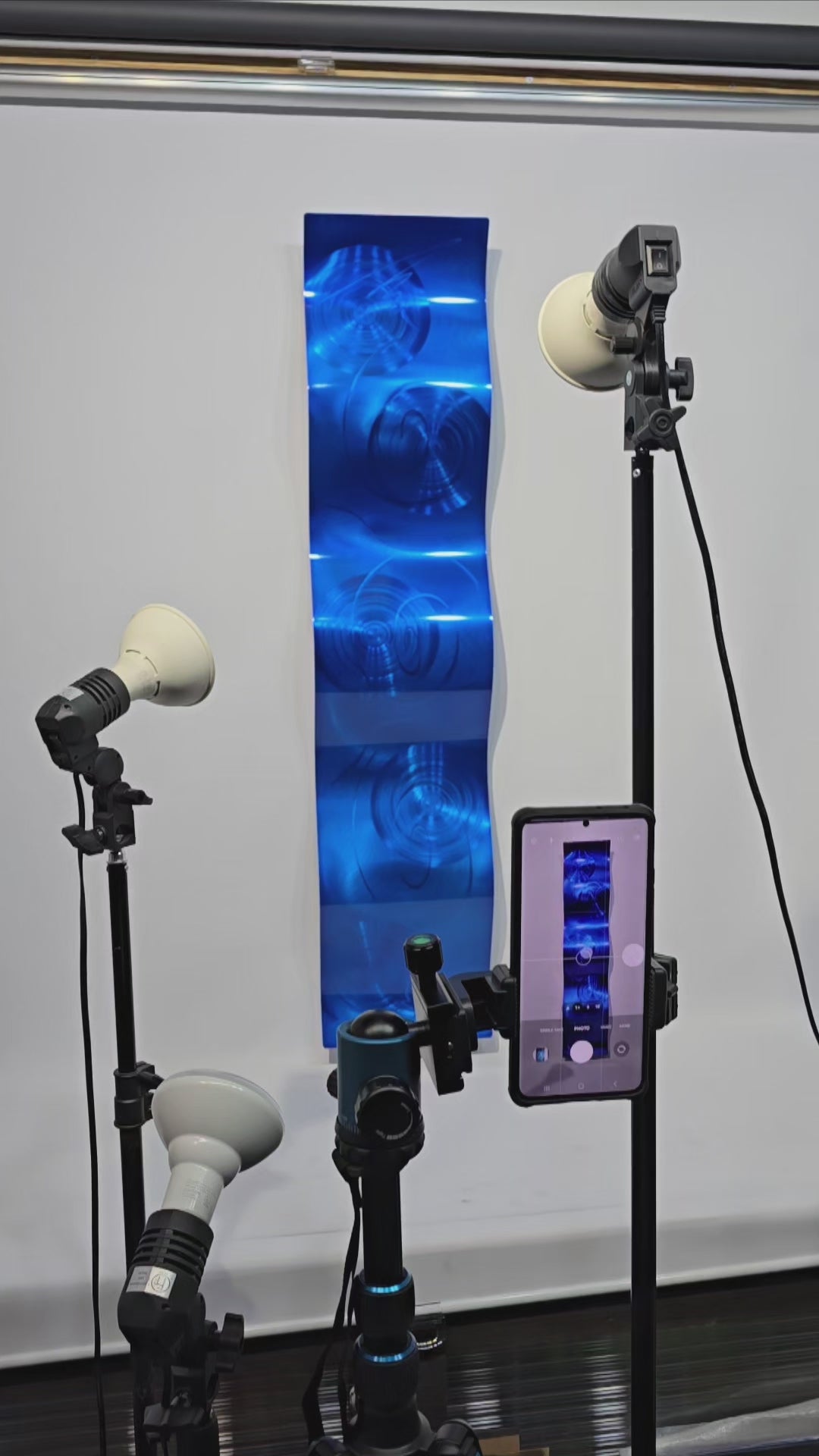 Blue 3d Metal Wall Art Accent Sculpture by Jon Allen - Cielo