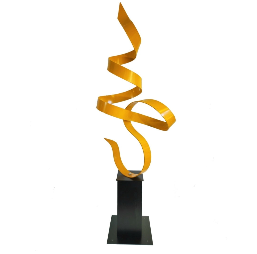 Sunlit Ascension - Freestanding Metal Sculpture 48"H