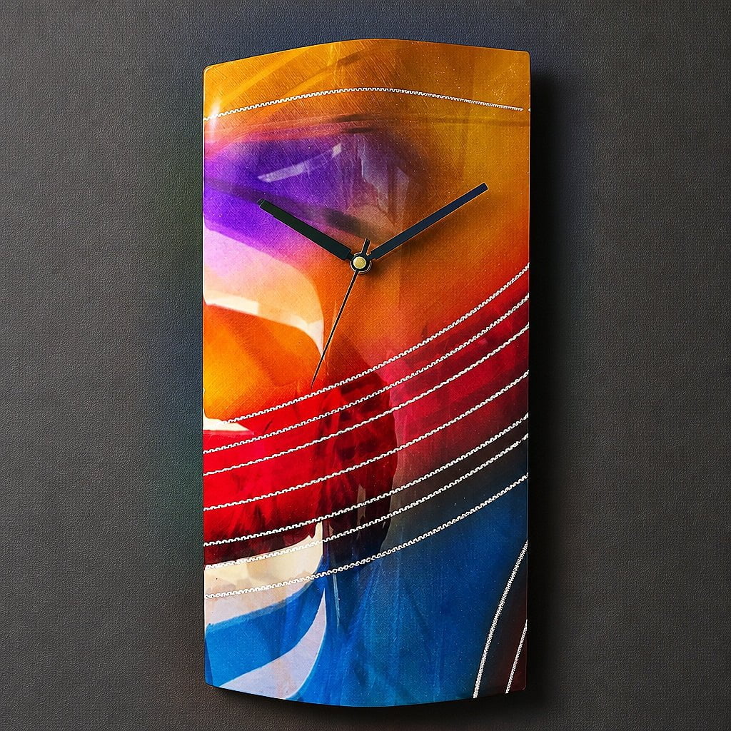 (Prism Storm) - Metal Wall Clock 12"x24"