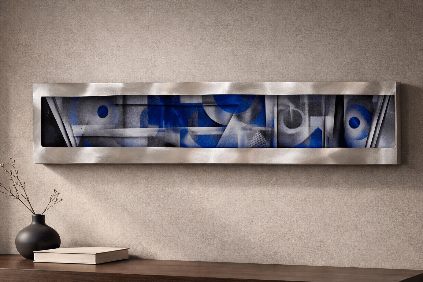 Blue Orbit - Metal Wall Art 8"x46"