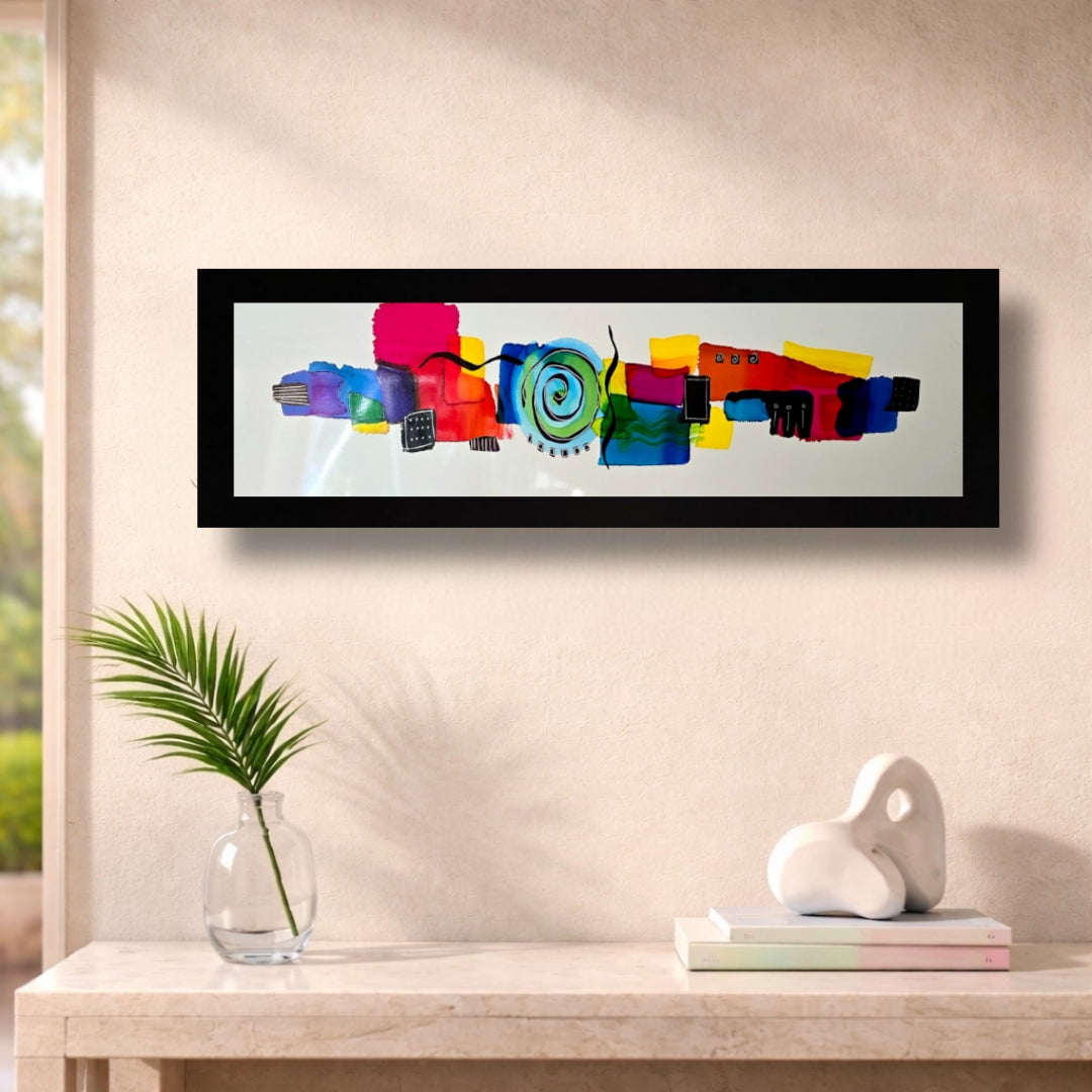 Joyful Spiral - Metal Wall Art 9"x27"