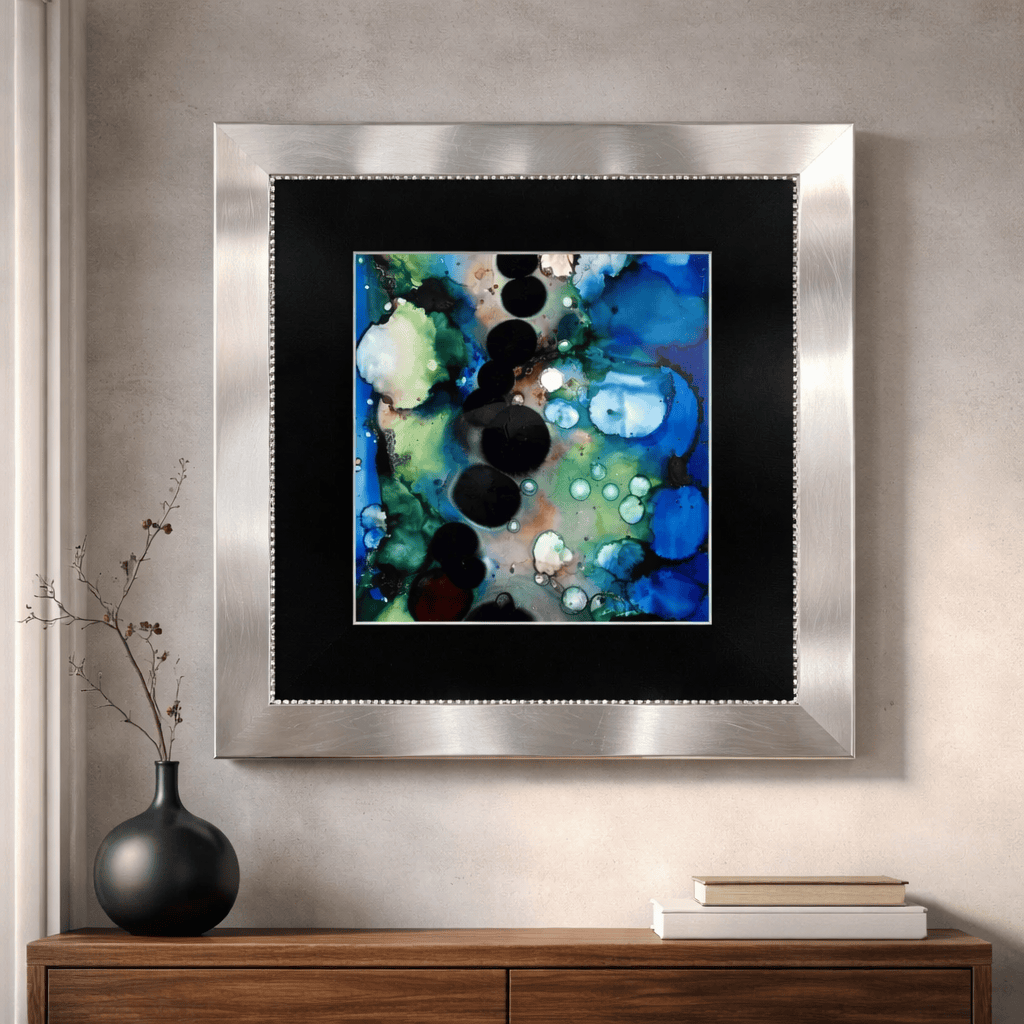 Indigo Nebula - Metal Wall Art 12"x12"