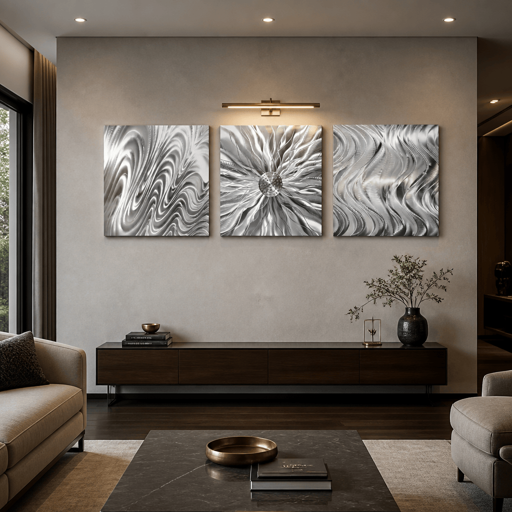 (Between Worlds) - Metal Wall Art 3-Panel 24"x24"