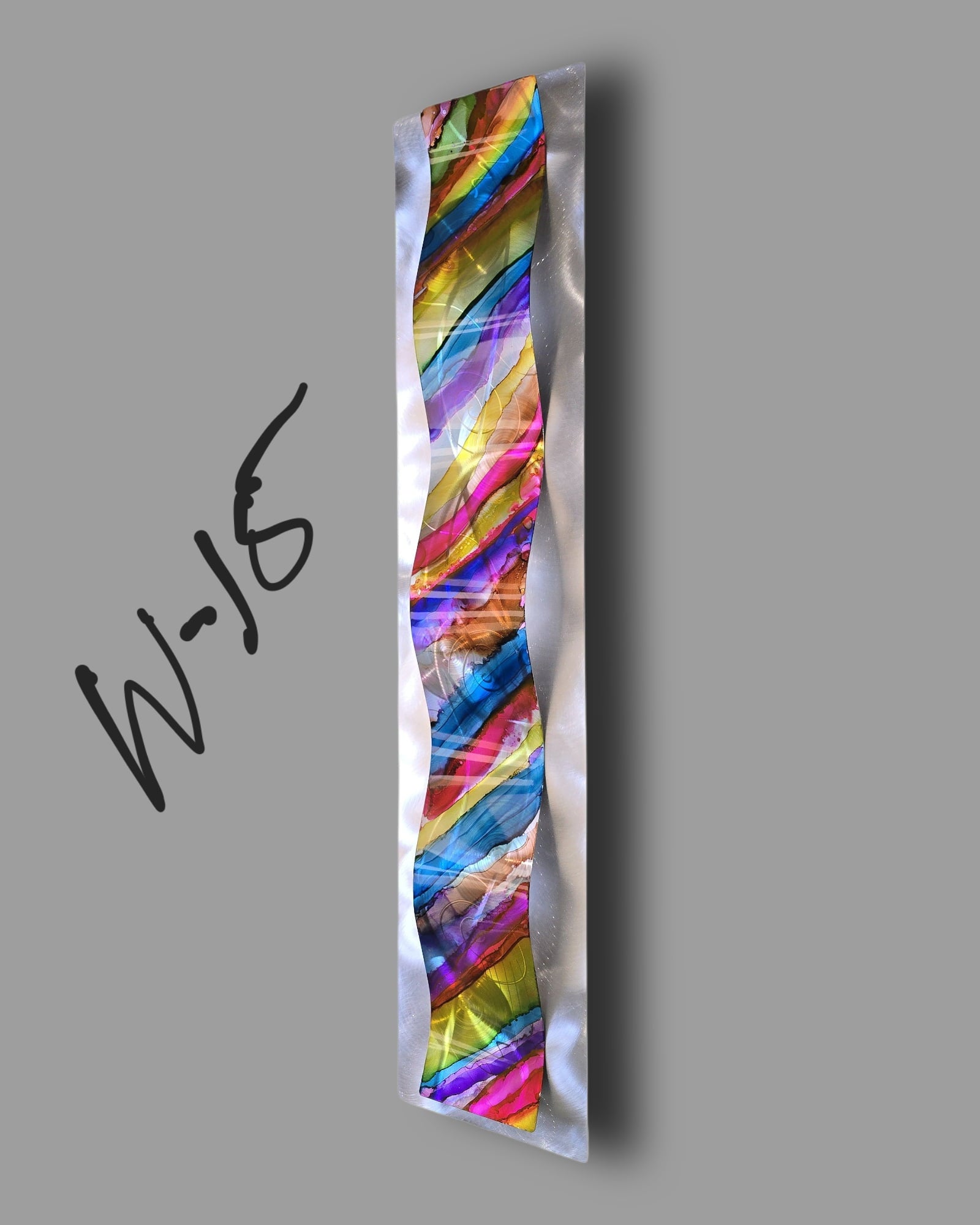 Carnival Wave - Metal Wave Wall Art 10"x46"
