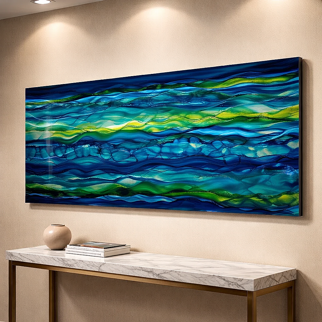 Ocean Currents - Metal Wall Art 24"x48"