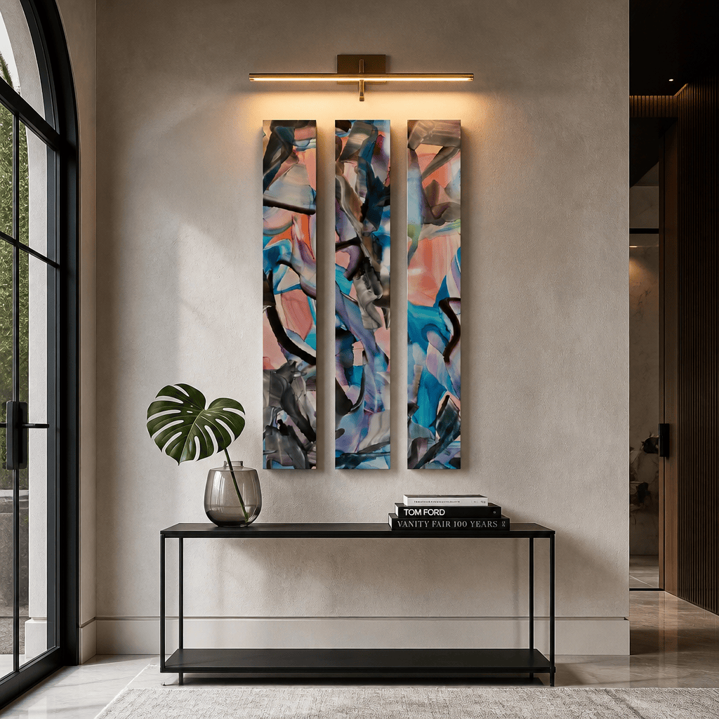 The Fracture - 3-Panel Metal Wall Art 8"x48" (each)