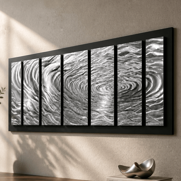 The Undercurrent - 7-Panel Metal Wall Art 28"x72"