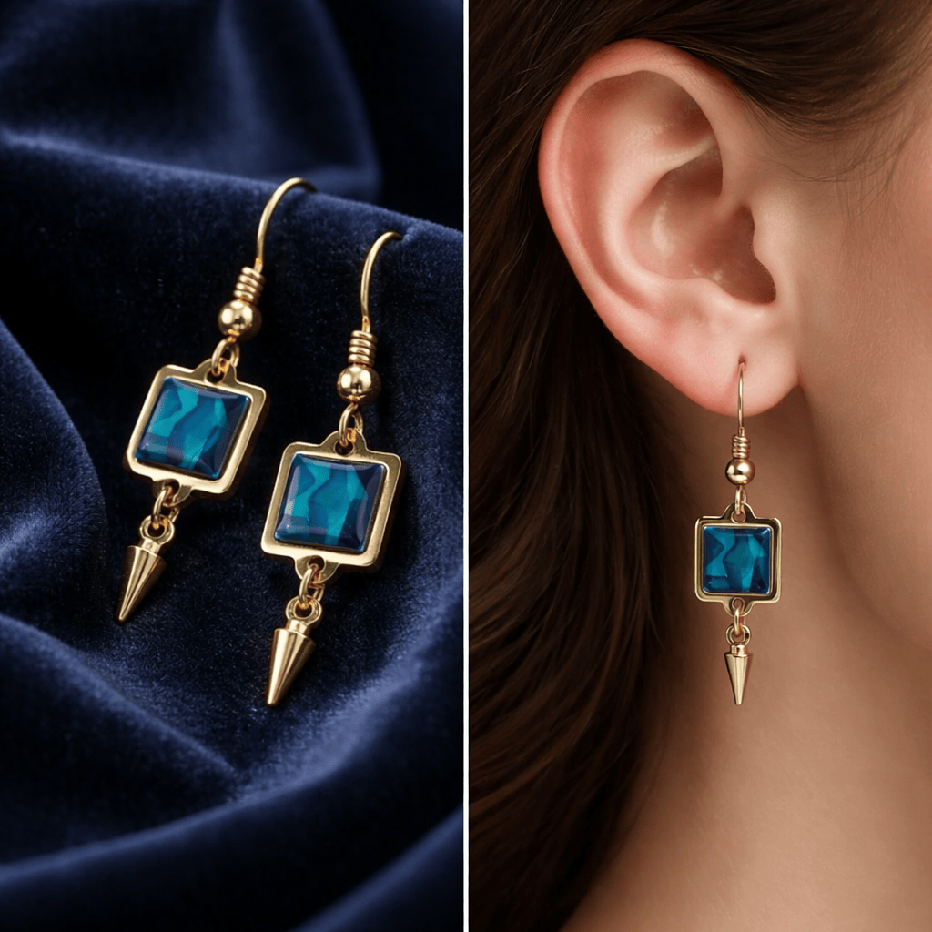 Ocean Depths Earrings 1.25"