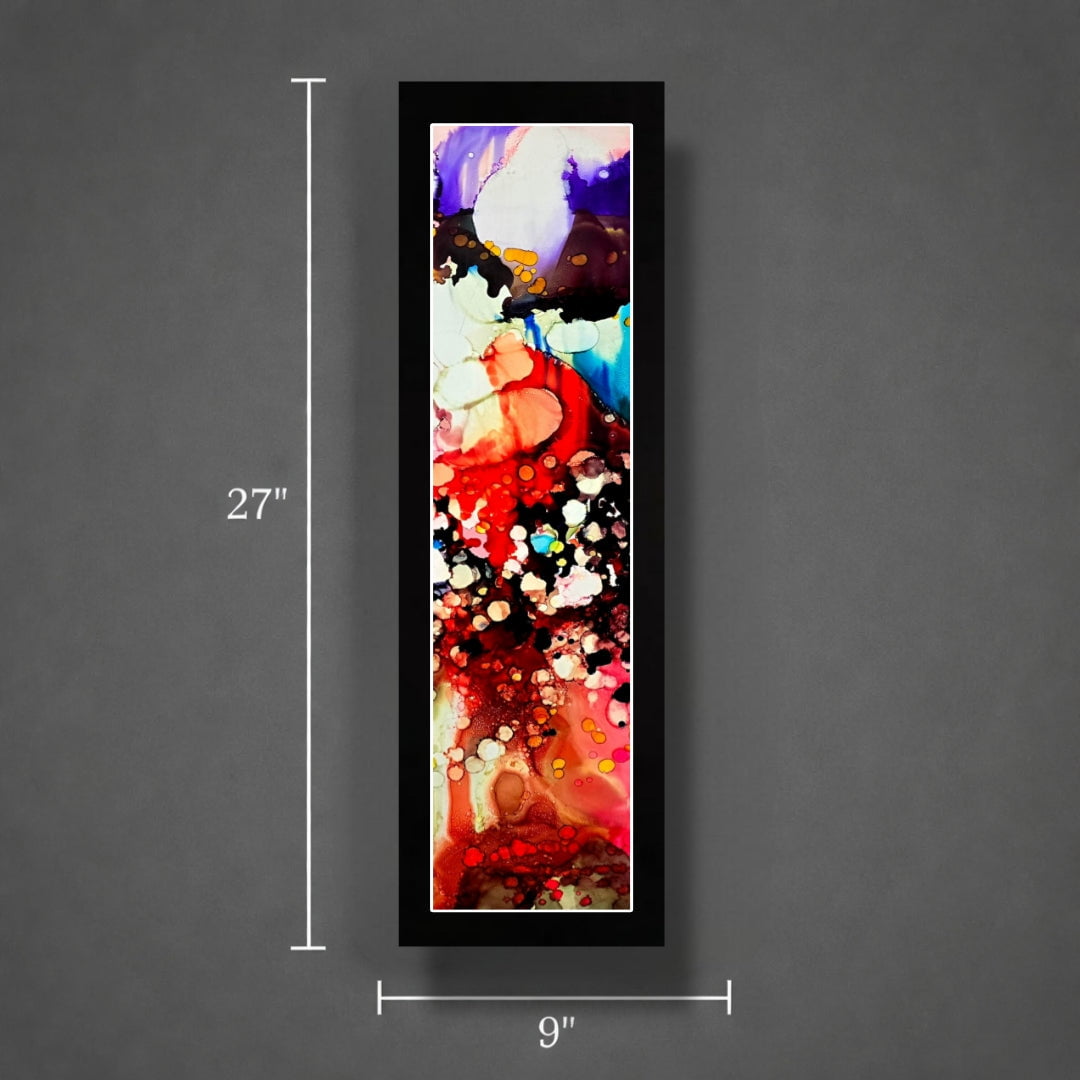 Crimson Celebration - Metal Wall Art 9"x27"