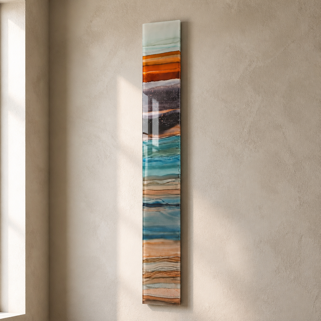 "The Strata In Motion"- Metal Wall Art 6"x48"