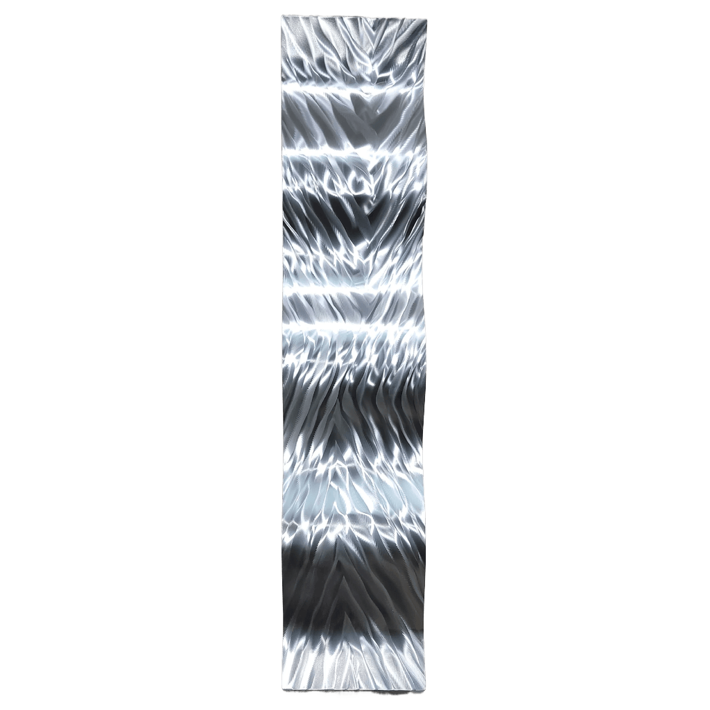 Silver Convergence - Metal Wall Art 10"x46"