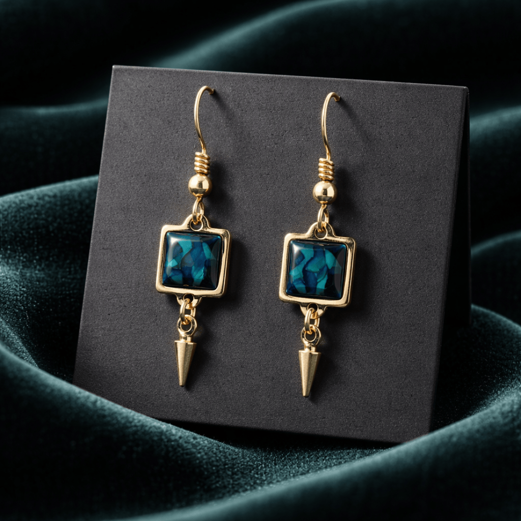 Ocean Depths Earrings 1.25"