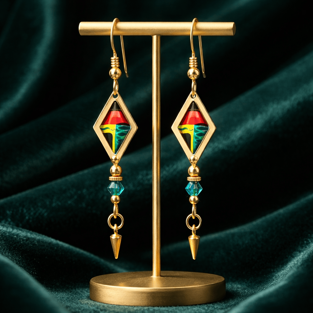 Kaleidoscope Cascade Earrings 2"