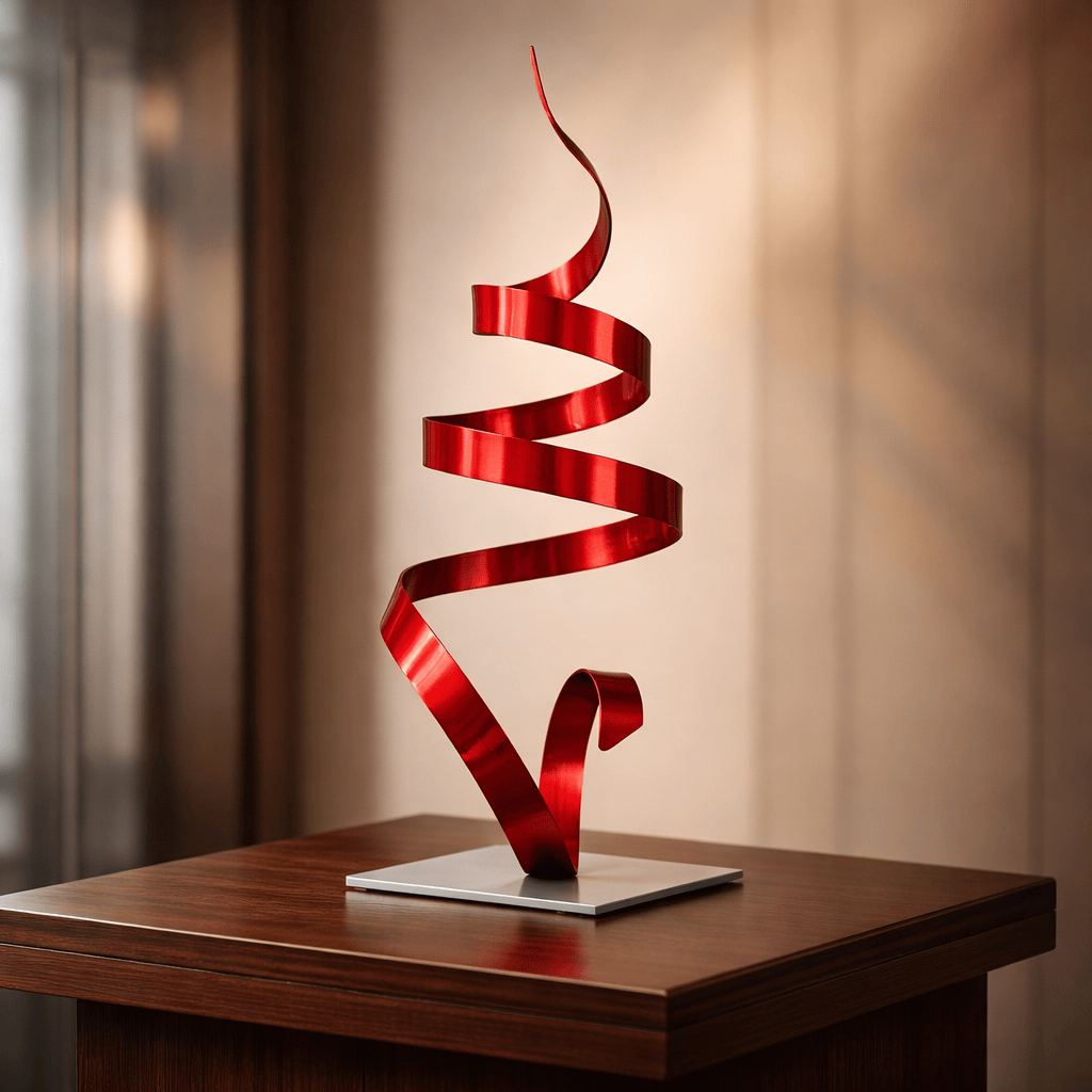 Scarlet Ascent -  Metal Sculpture 18"x10"