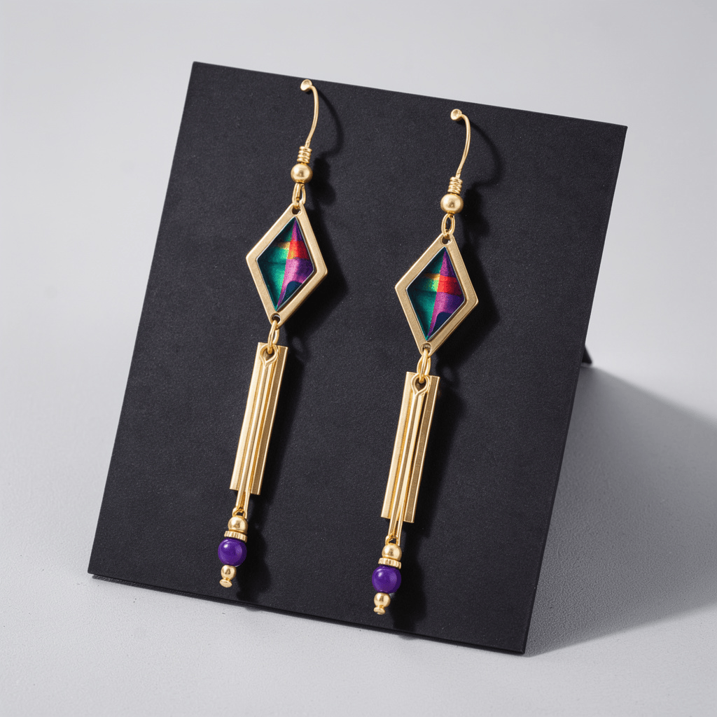 Deco Prism Earrings 2.5"