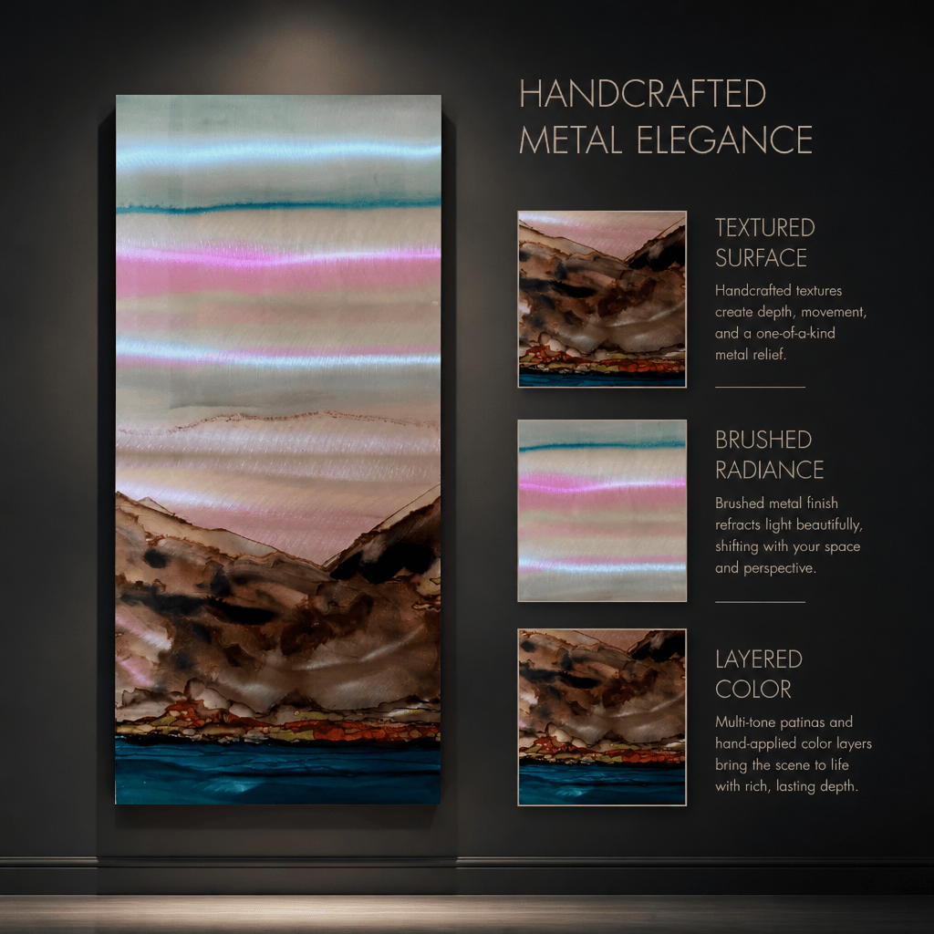 Terra Glow - Metal Wall Art 12"x24"